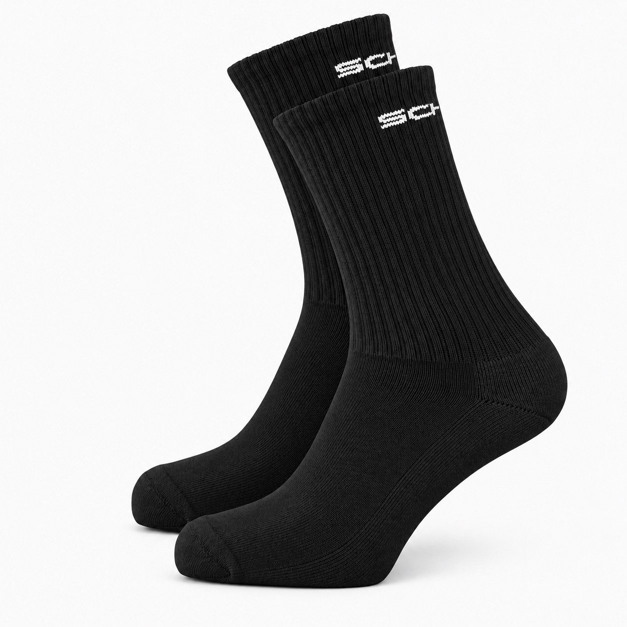 SCHNORR Socken Unisex Wintersocken schwarz für Herbst Winter Outdoor 38-42 SCHNORR Logo hinten am Bund und mittig an der Sohle