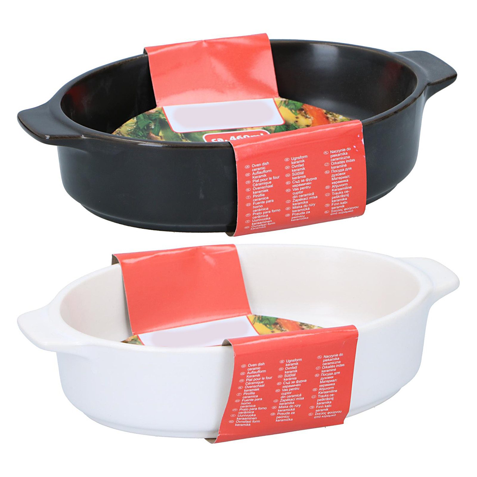 Neuetischkultur Auflaufform Auflaufform 2er Set oval Keramik, Keramik, (2-St), Backform Ofenschale