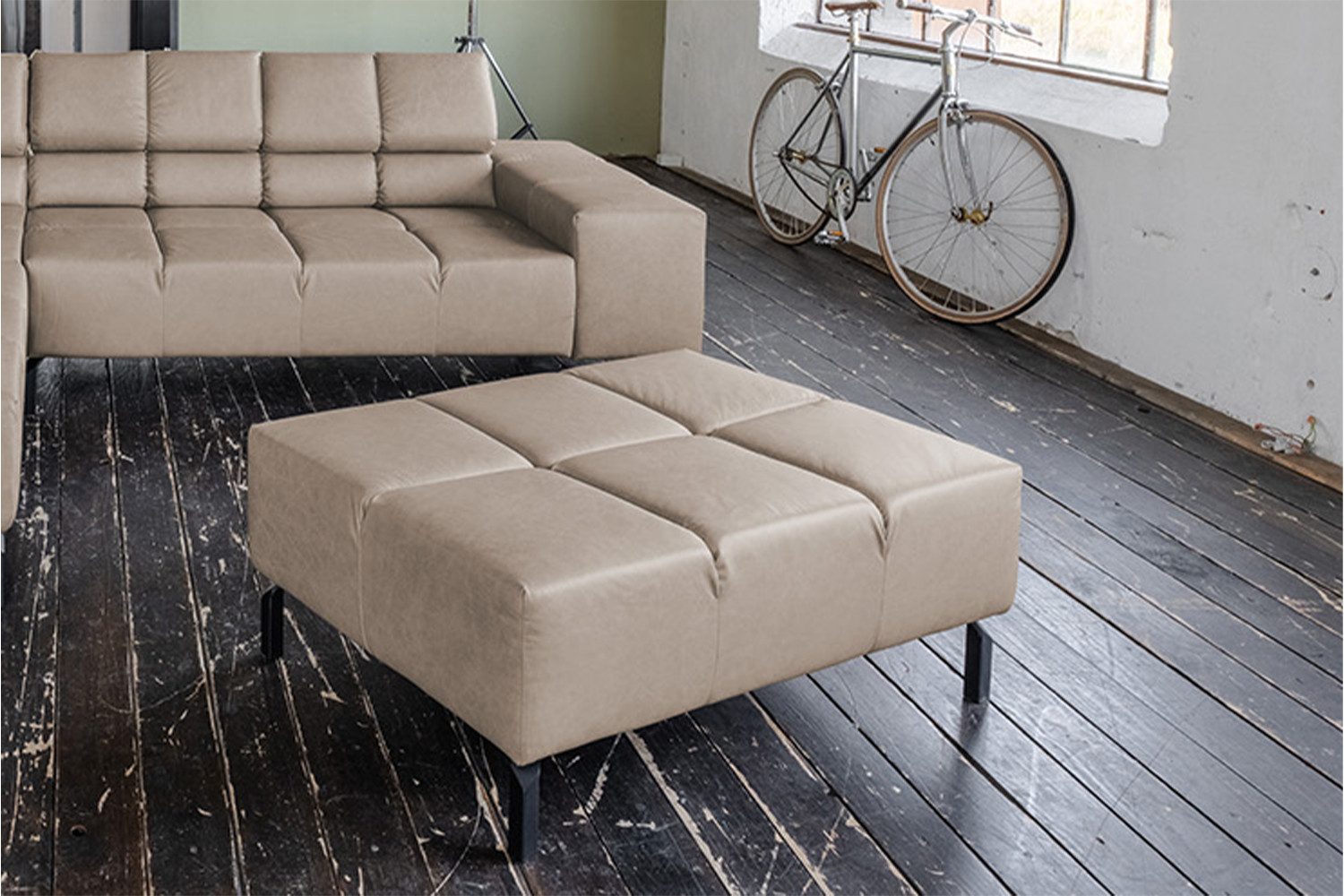 KAWOLA Hocker NELSON, Hockerbank verschiedene Farben 107x71 cm