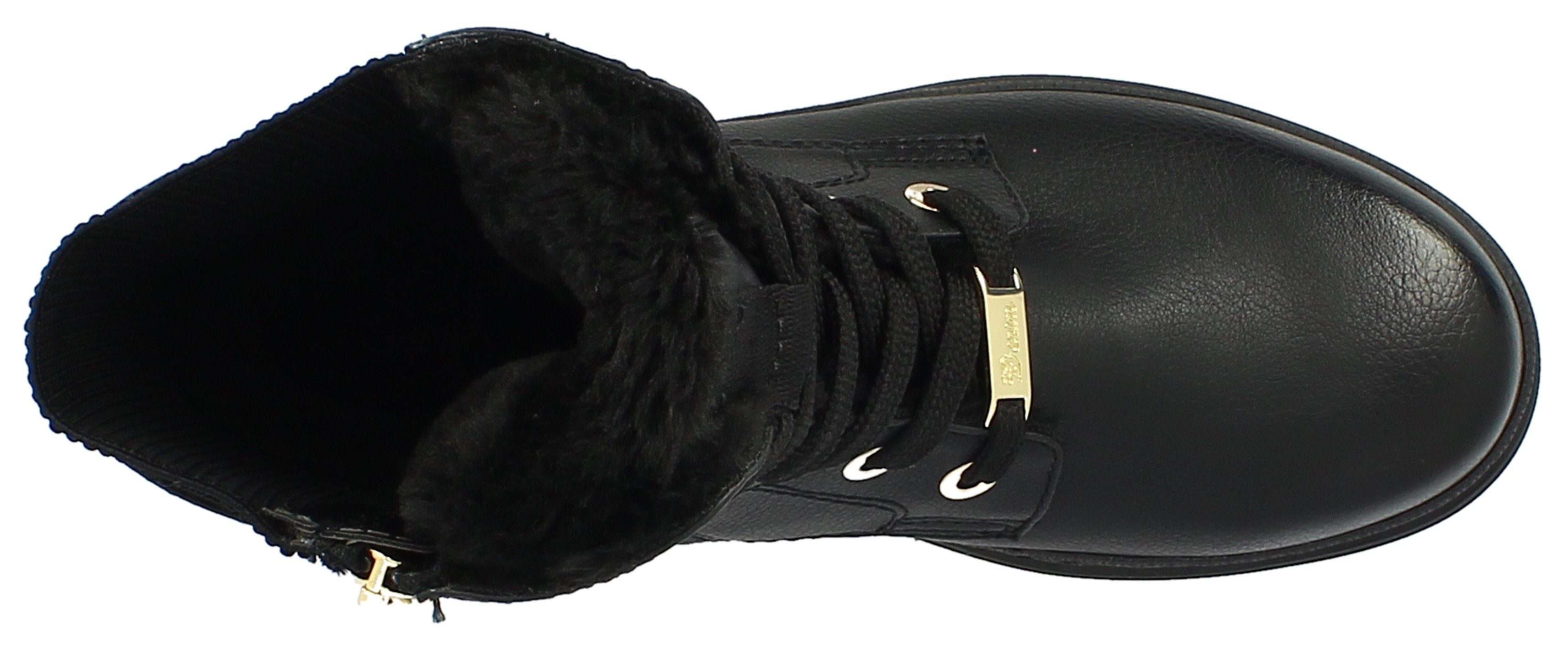 TOM TAILOR Schnürboots Winterstiefel mit Logoprägung an der Ferse