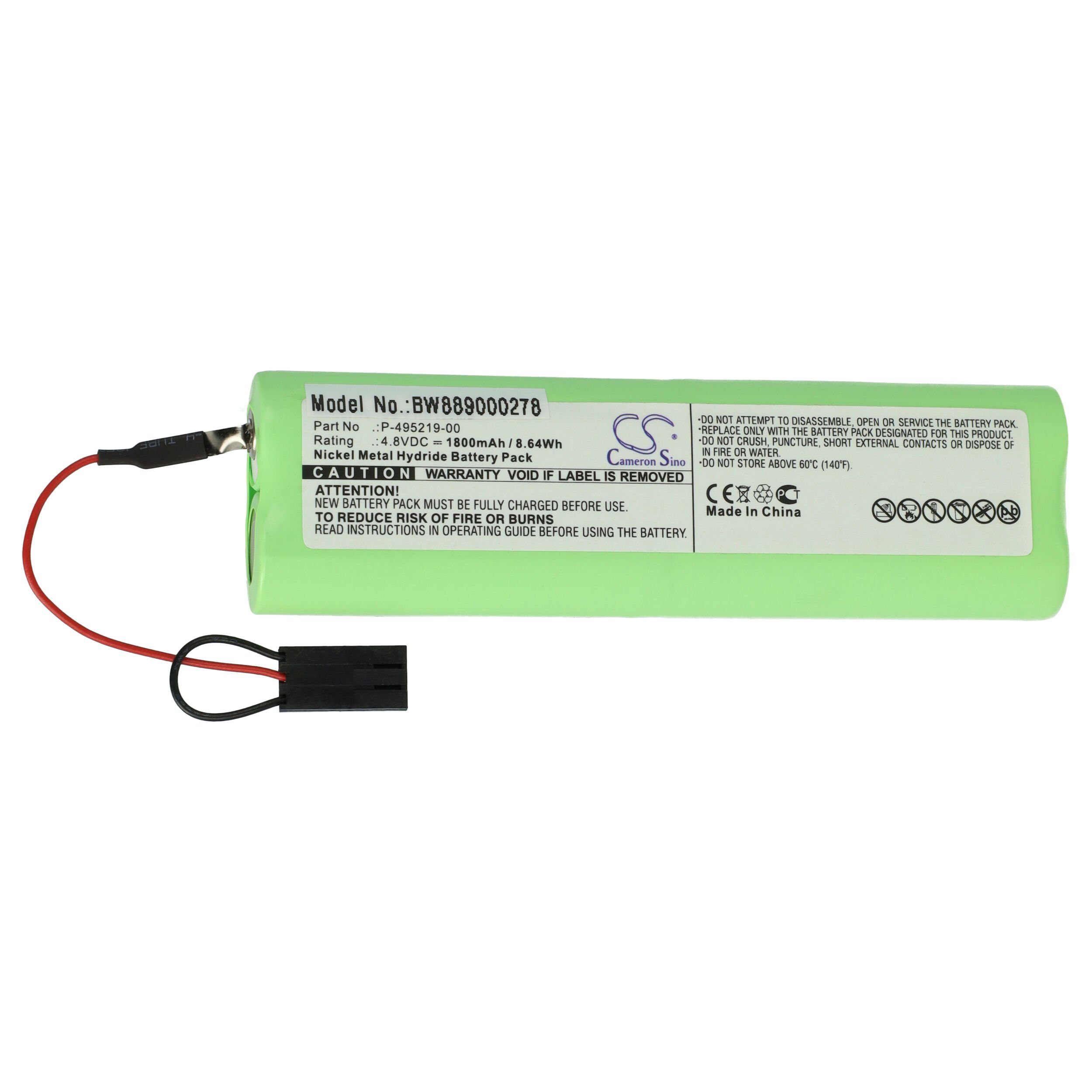 vhbw Ersatz für Puritan Bennett P-495219-00 für Akku NiMH 1800 mAh (4,8 V)