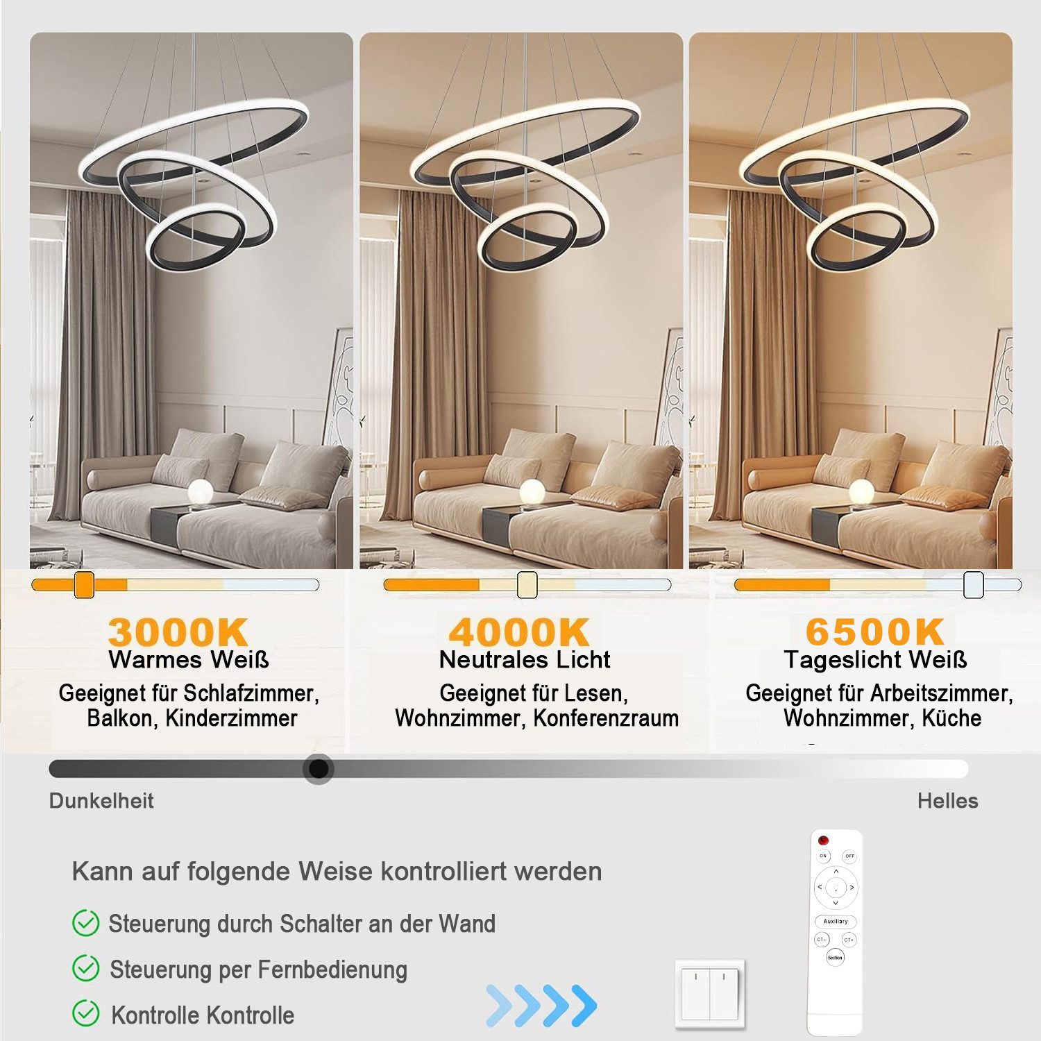ibettertec Pendelleuchte LED Hängelampe Esstisch,LED Hängeleuchte günstig online kaufen