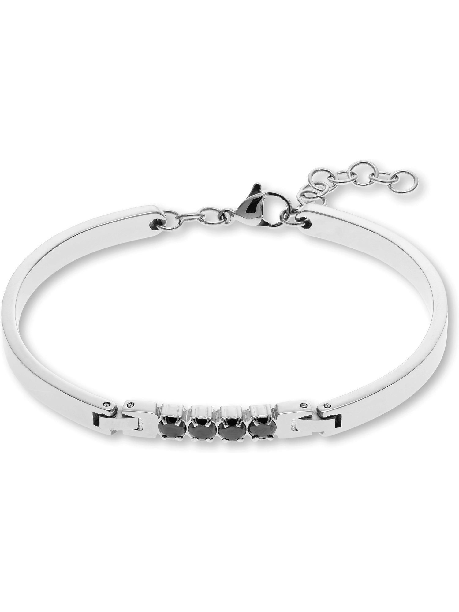 FAVS Armband FAVS Herren-Armband Edelstahl 4 Zirkonia