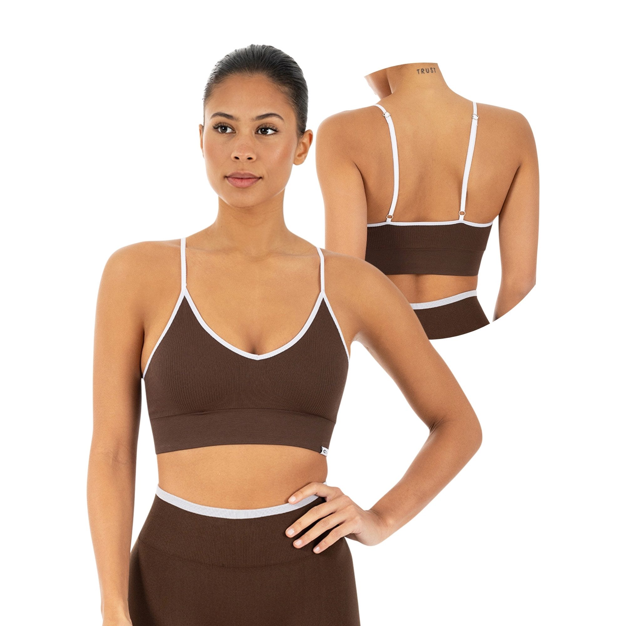 Smilodox Sport-BH Yari, Fitness- BH Damen, Shaped Fit, Bra mit Rippstruktur, Gym Rippstruktur, verstellbare Träger, Shaped Fit, weiches Material