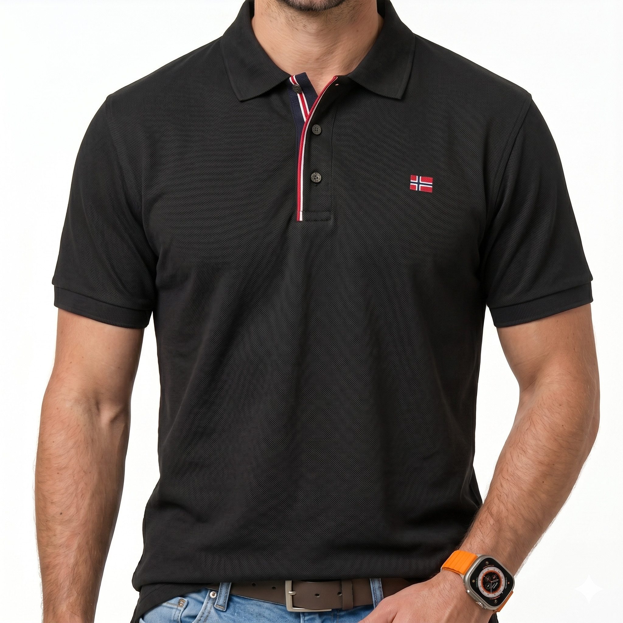 Geographical Norway Poloshirt Herren Poloshirt Kurzarm 100% Baumwolle Piqué Regular Fit