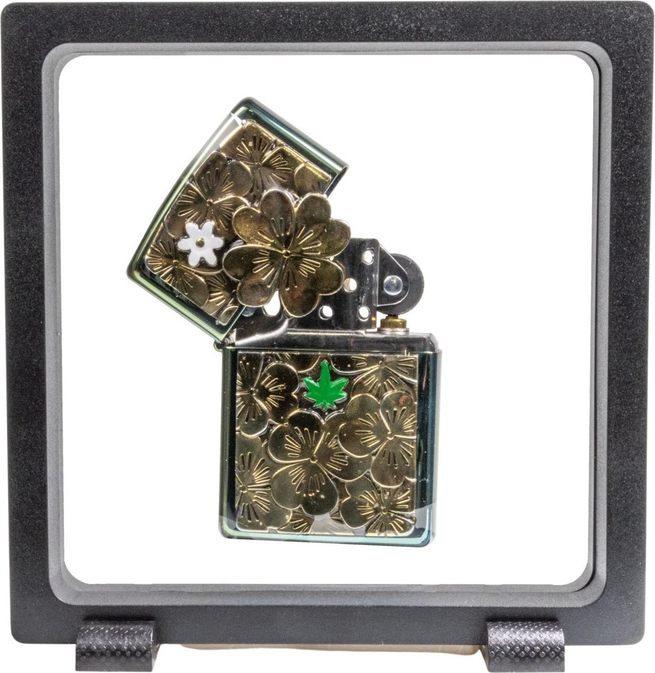 Zippo Feuerzeug Teal poliert Trick Golden Clover Limited Edition lighter neu