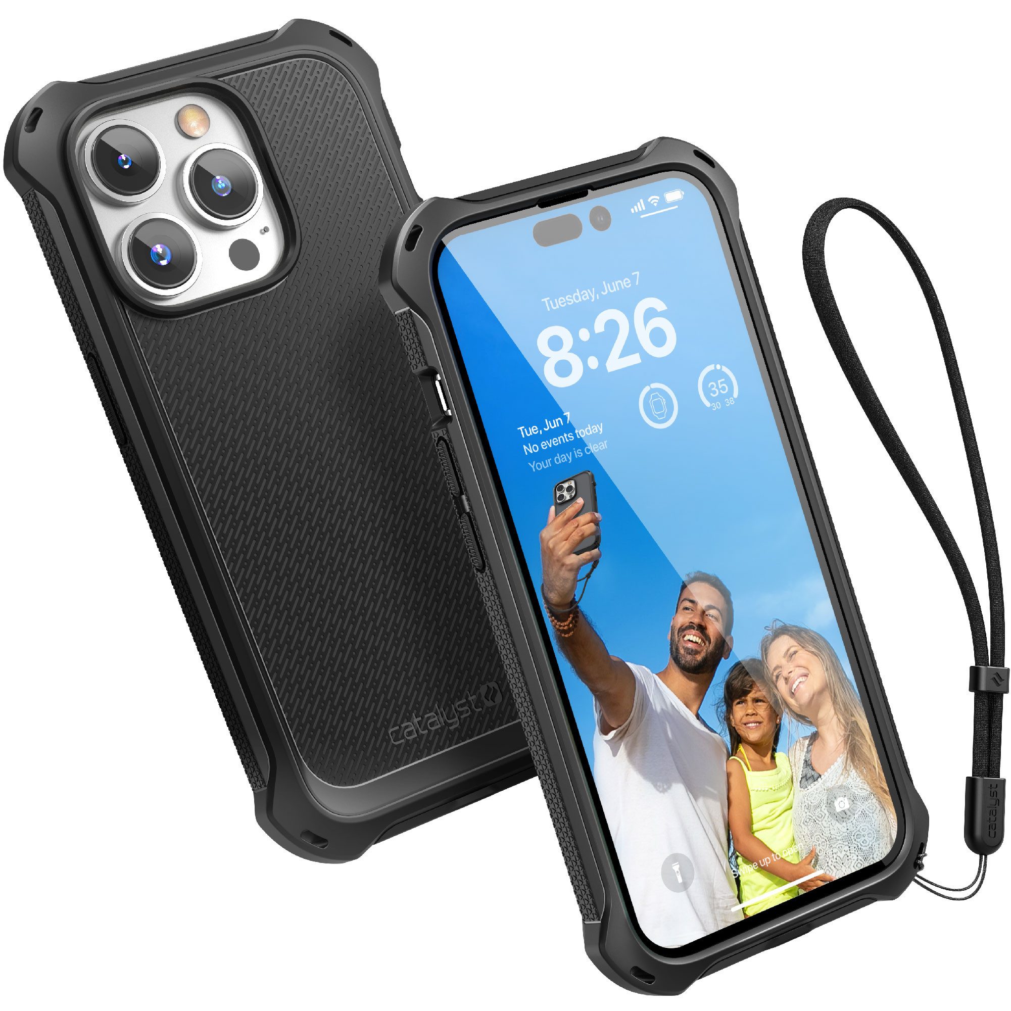 Catalyst Smartphone-Hülle Crux Case, für iPhone 14 Pro Max, Stealth Black
