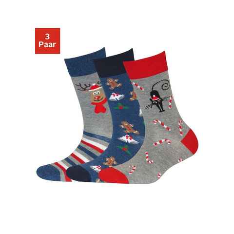 H.I.S Socken (Packung, 3-Paar) mit Weihnachts-Design