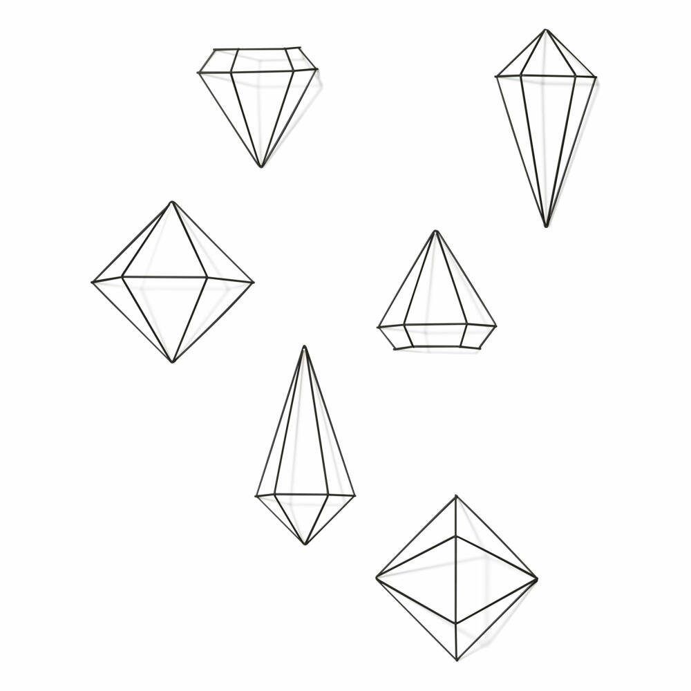 Umbra Wanddekoobjekt Prisma Geometrisch 3er Set