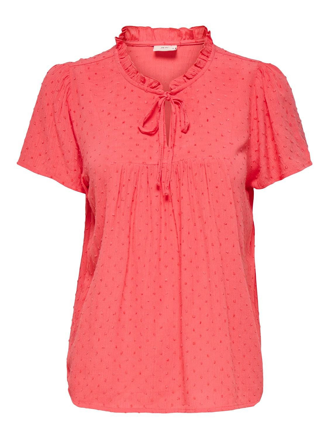 JDY Kurzarmbluse JDYLIMA LIFE S/S TOP WVN NOOS Viskose, loose fit