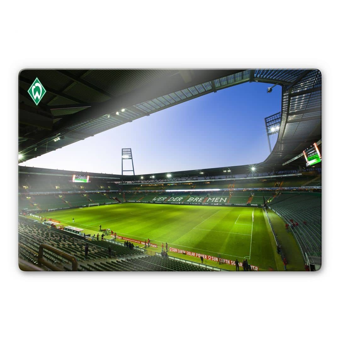 Werder Bremen Gemälde Fußball Glasbild Modern Werder Bremen Weserstadion, Sportverein Deko Bilder