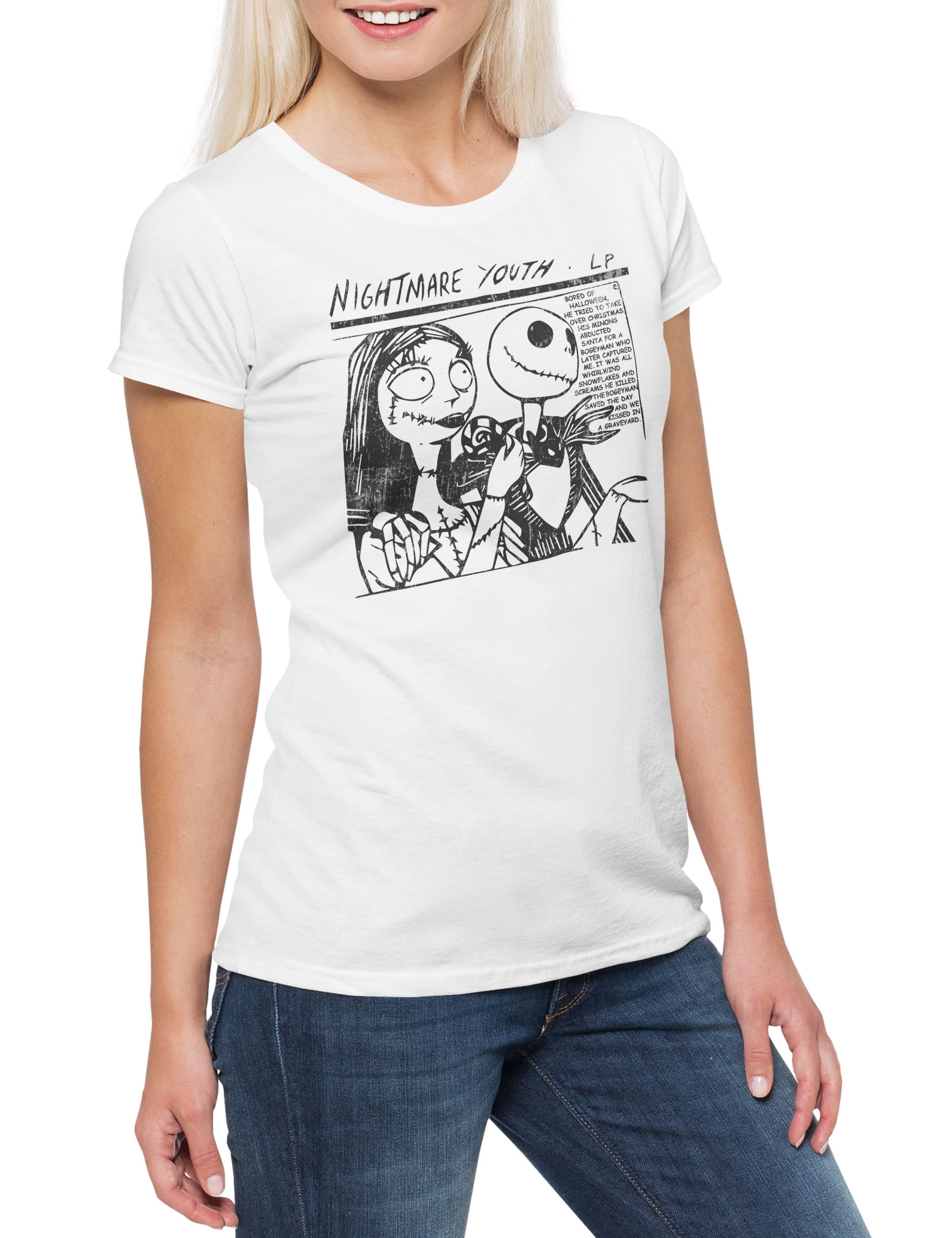Print-Shirt Nightmare Youth Damen T-Shirt The Tim Sonic Before Stop Motion
