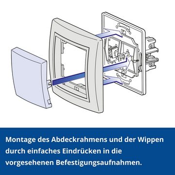 Aling Conel Unterputz-Steckdose PRESTIGE-Line Unterputz-Steckdose mit Schutzkontakt, Packung