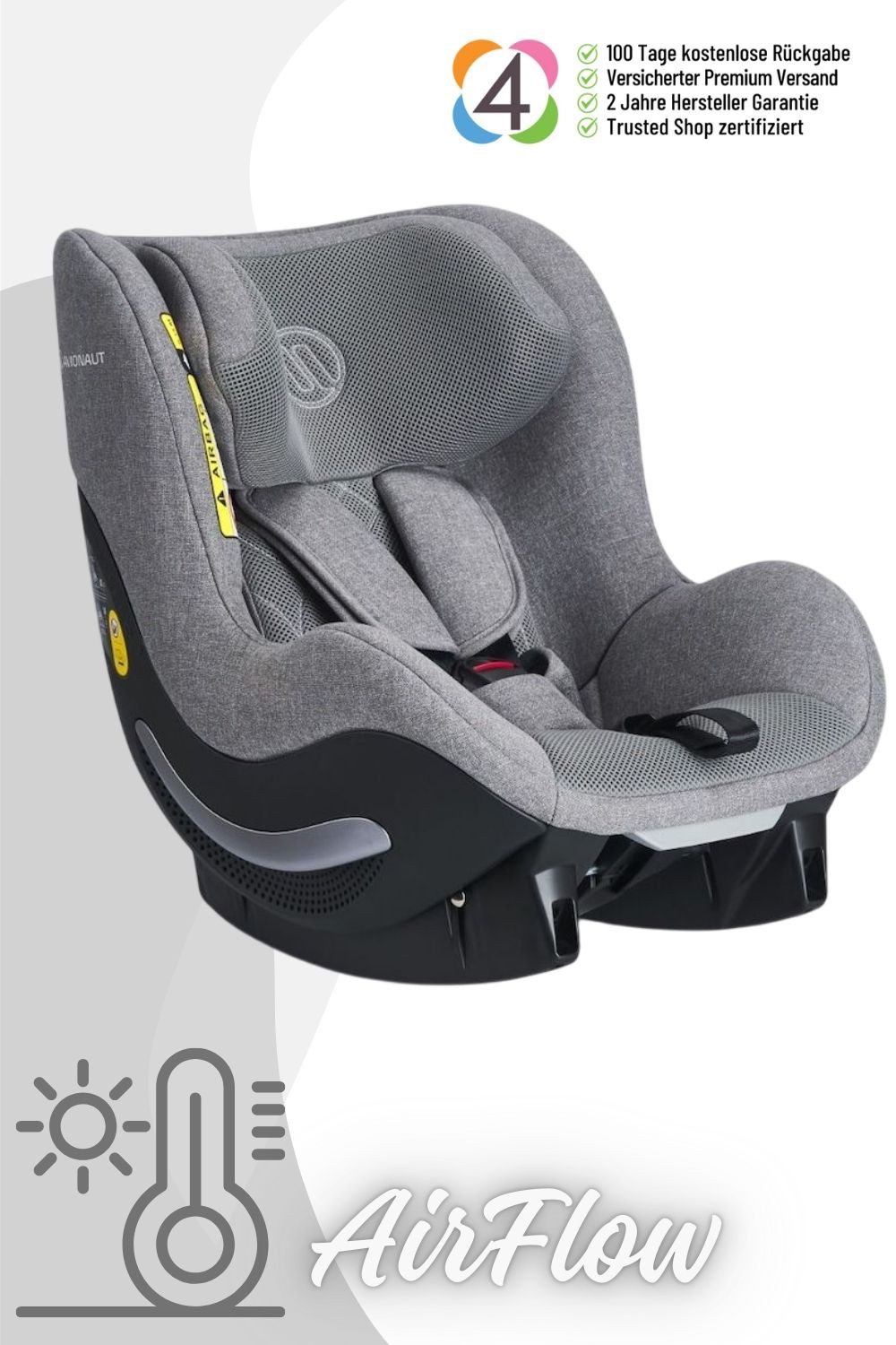 Avionaut Autokindersitz AeroFIX RWF AirFlow - Rückwärtsgerichteter Kindersitz (0-18 kg)