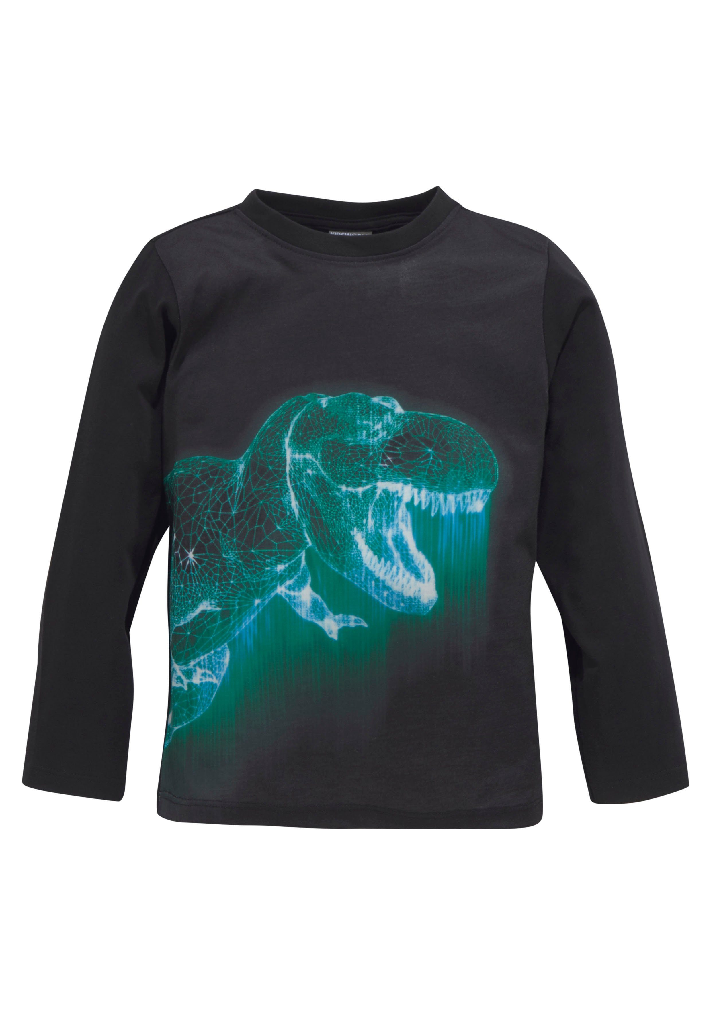 Langarmshirt GREEN DINO