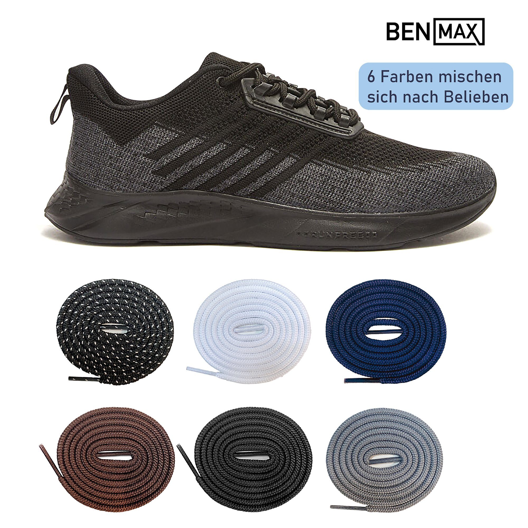 Smith & Solo Schnürsenkel 2 Paar Schnürsenkel Runde – Schuhbänder 4 mm, Reißfest