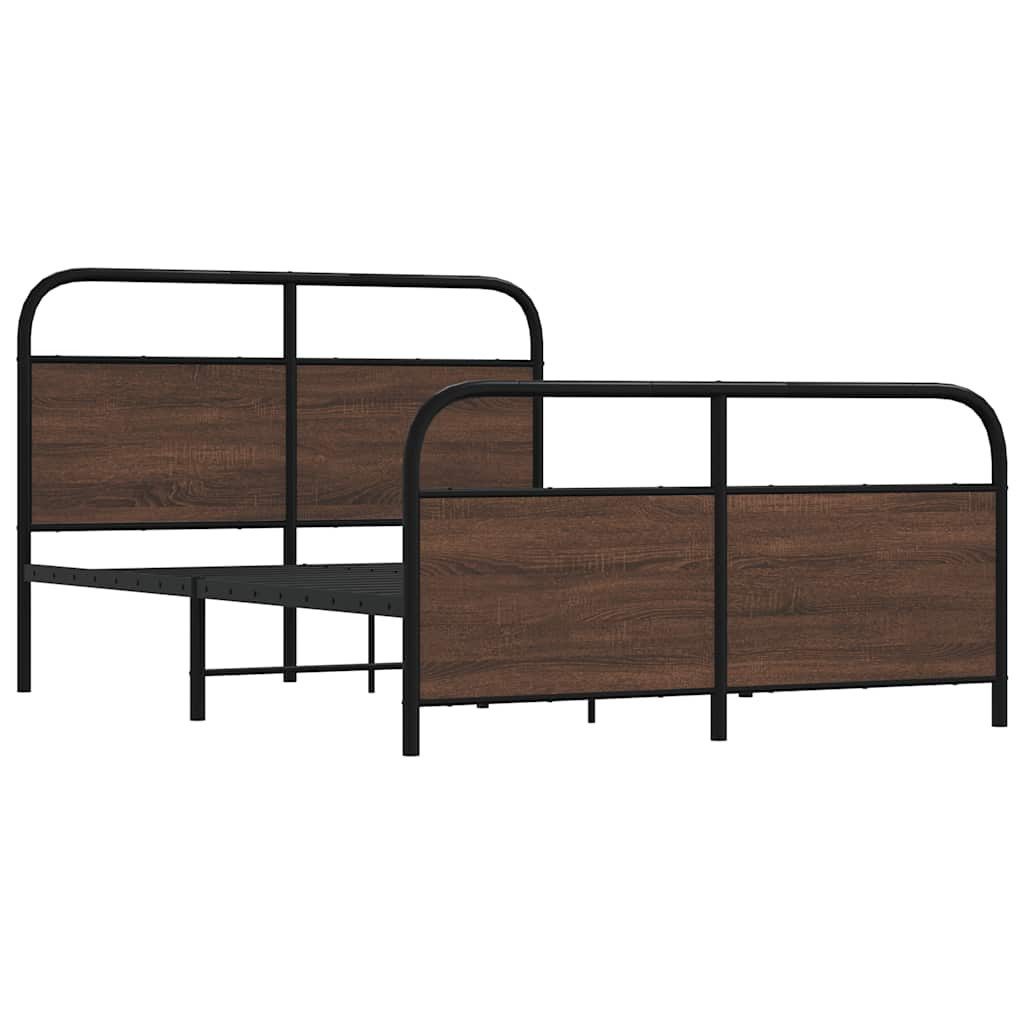 vidaXL Bett Metallbett ohne Matratze Braun günstig online kaufen