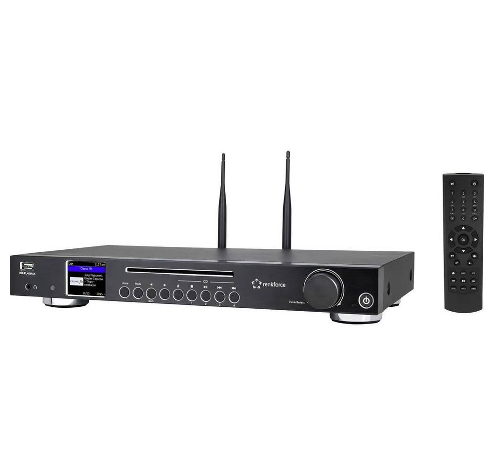 Renkforce RF-DAB-IR1702 Internet CD-Radio DAB+, FM, Internet CD, Bluetooth®, Radio (Inkl. Fernbedienung)