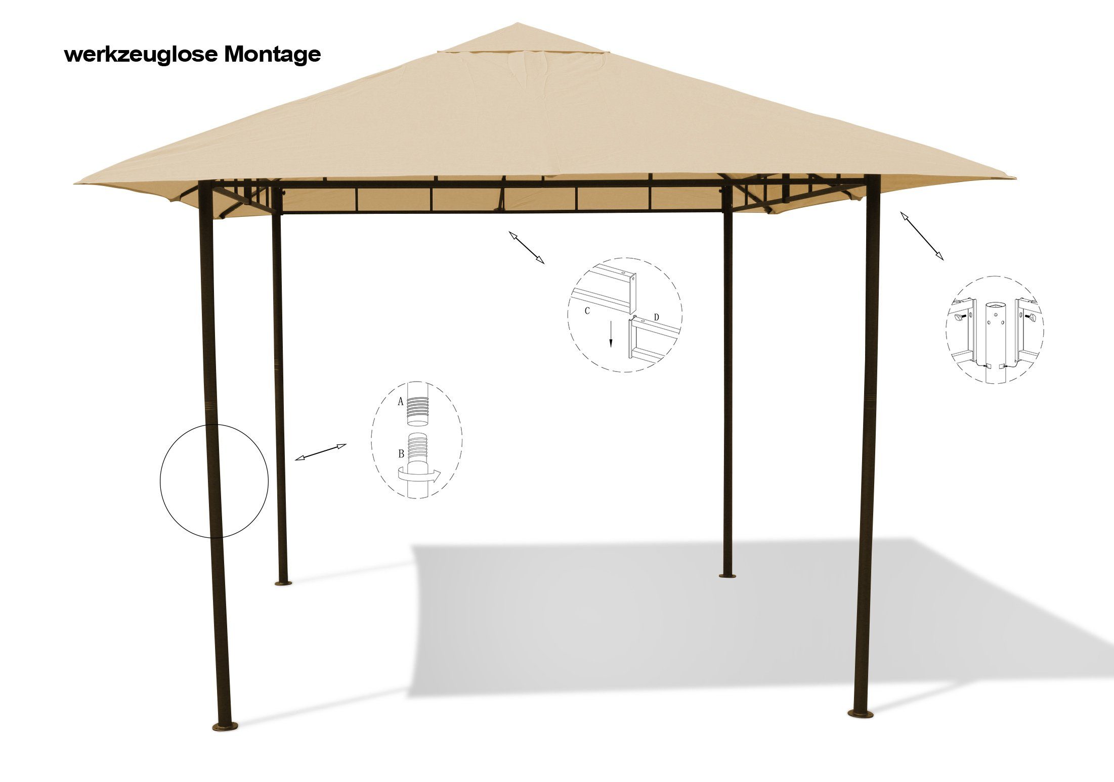 Thumbnail - Grasekamp Pavillon Pavillon Amalfi Flex 3x3m