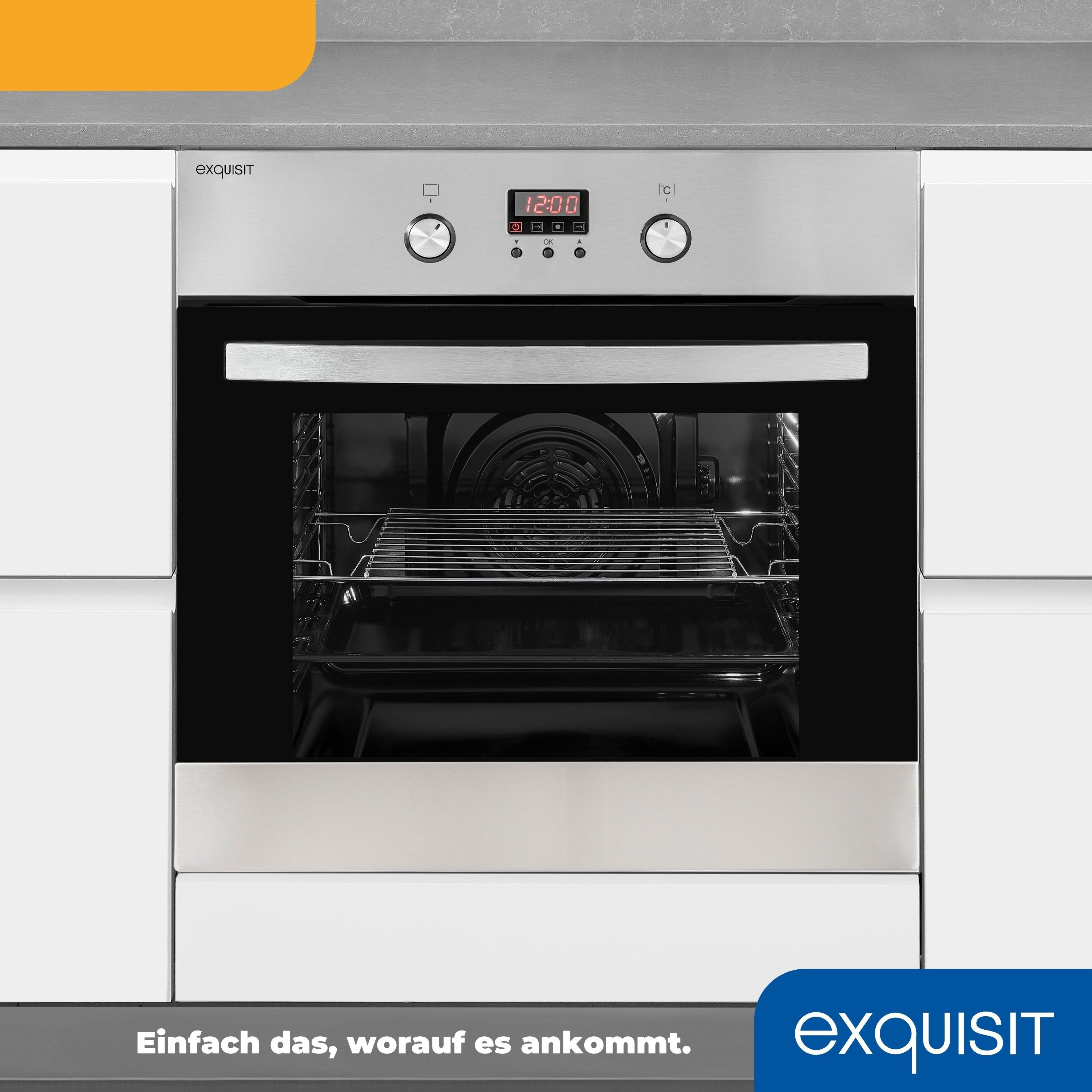 exquisit Backofen EBE 65-1H, Pizzafunktion – ideal für Pizza, Focaccia und mehr!