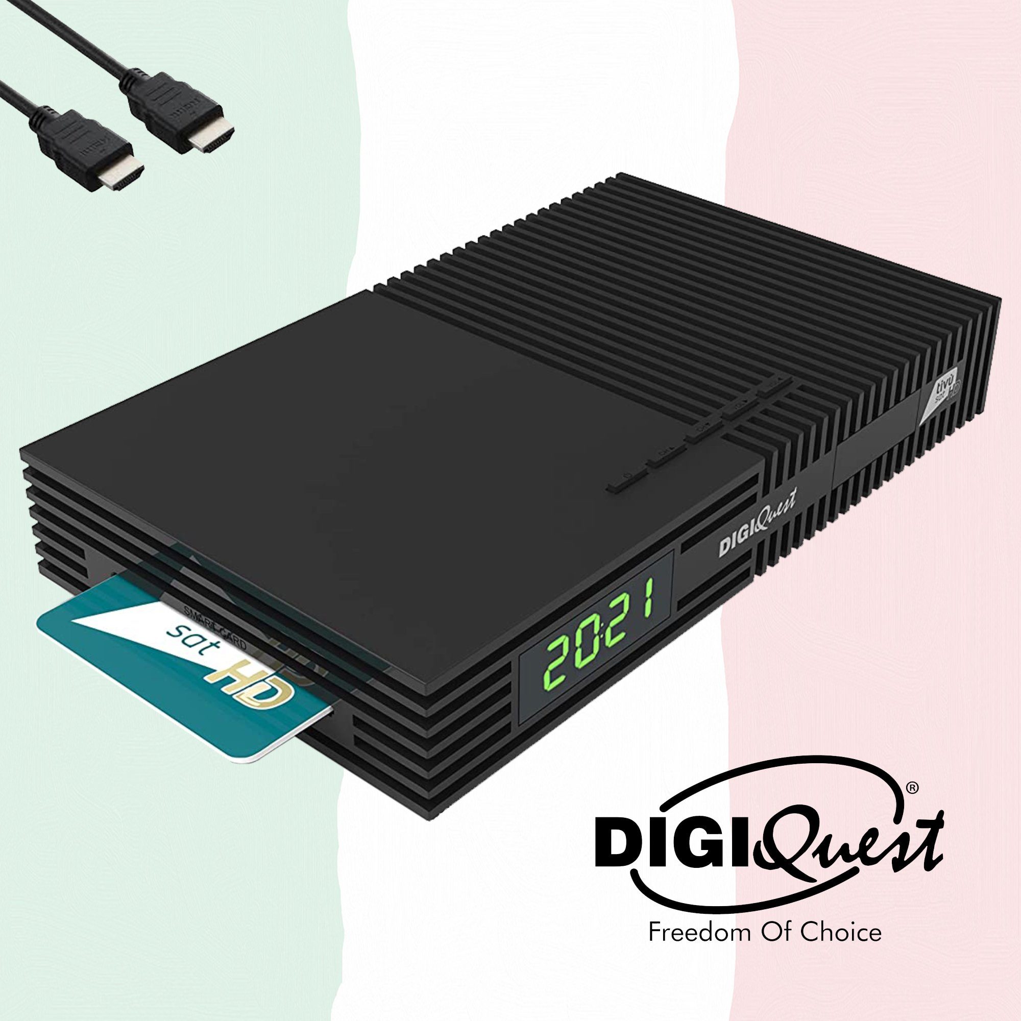DIGIQuest Ti9 DVB-S2 Full HD Receiver + aktivierte TiVuSat Karte + HDMI Kabel SAT-Receiver – Bild 5 von 5