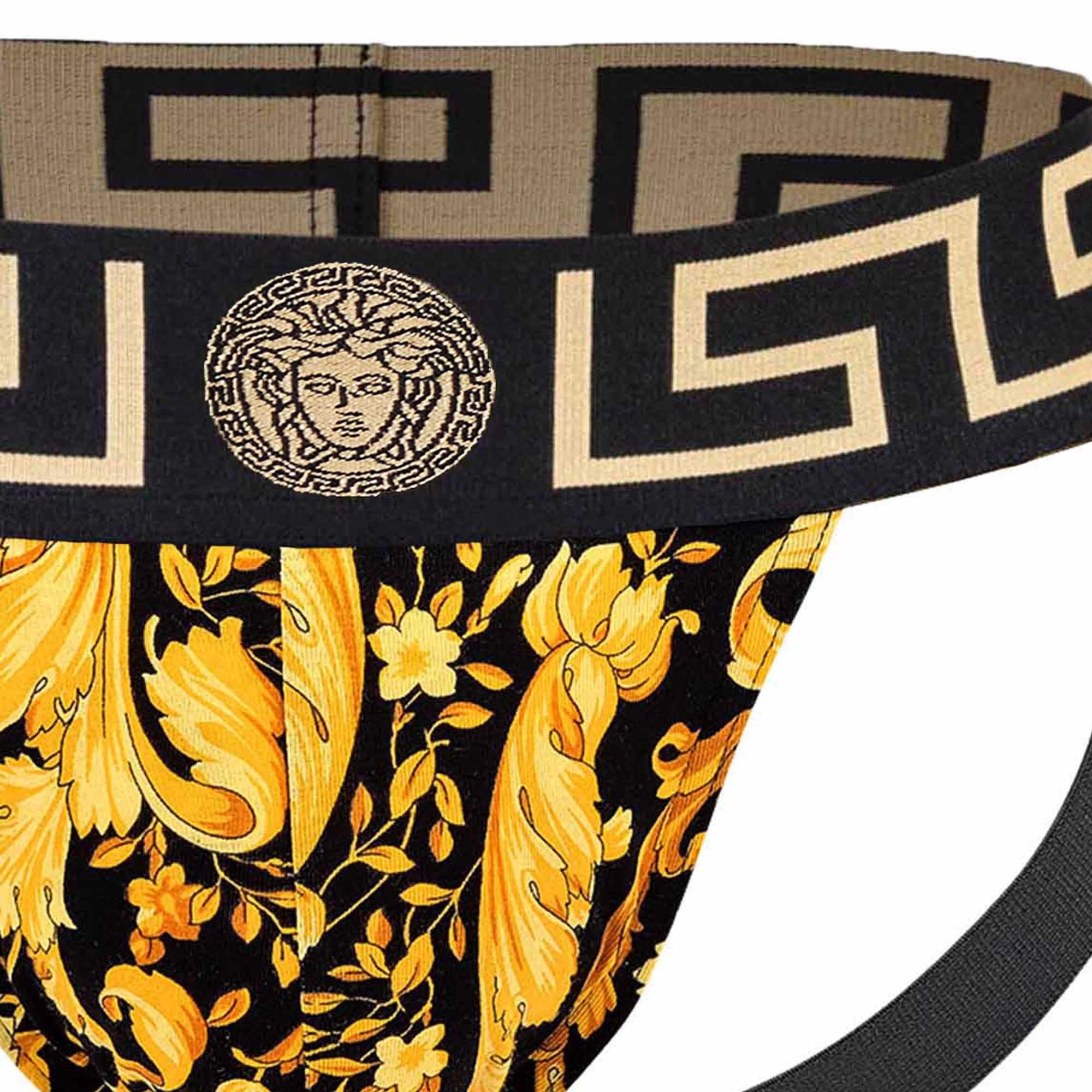 Versace Tanga Herren Jockstrap 1er Pack Baumwolle (Packung, 1er Pack)