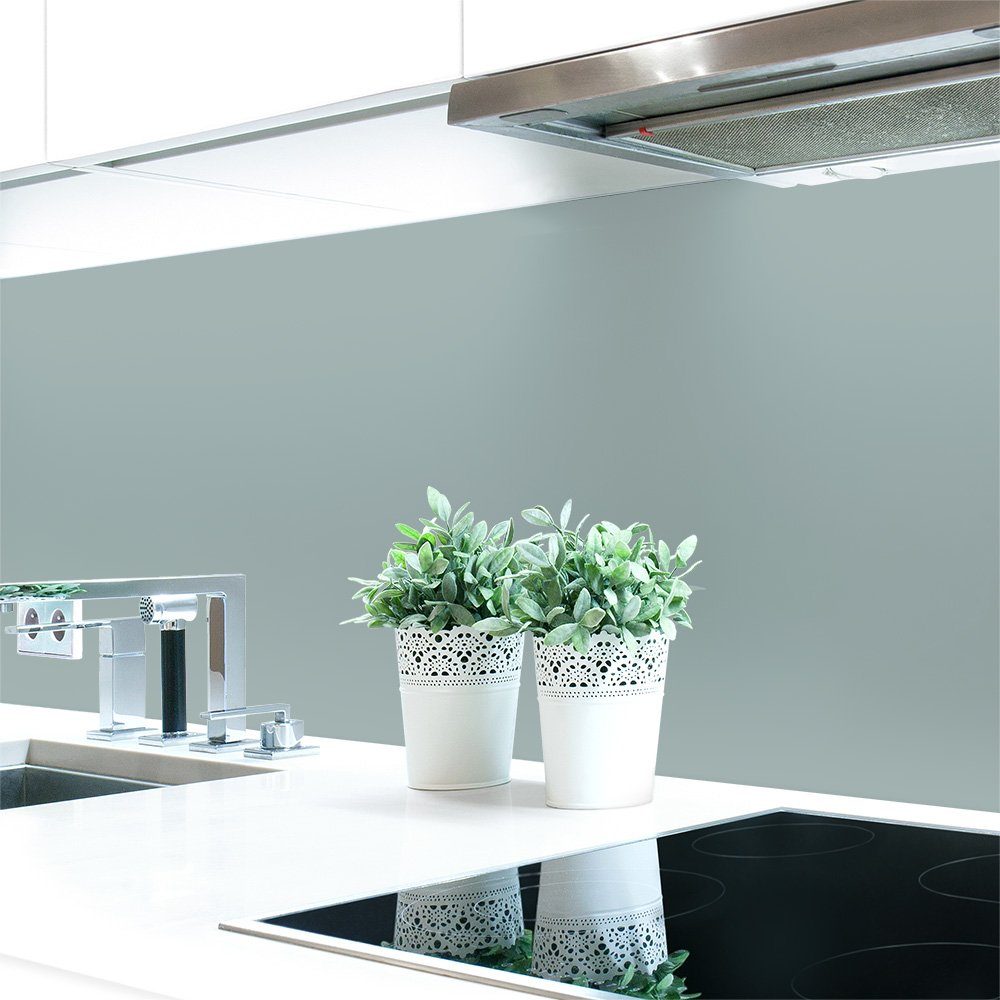DRUCK-EXPERT Küchenrückwand Küchenrückwand Grautöne 0,4 Hart-PVC Olivgrau ~ selbstklebend RAL 7002 Premium Unifarben mm