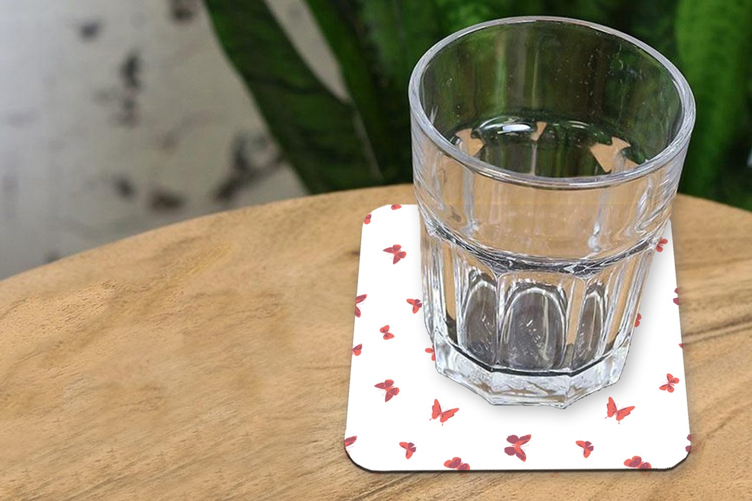 MuchoWow Glasuntersetzer Schmetterlinge - Muster 6-tlg., - Zubehör Tiere, Tischuntersetzer, für Glasuntersetzer, Untersetzer, Gläser, Tasse Korkuntersetzer
