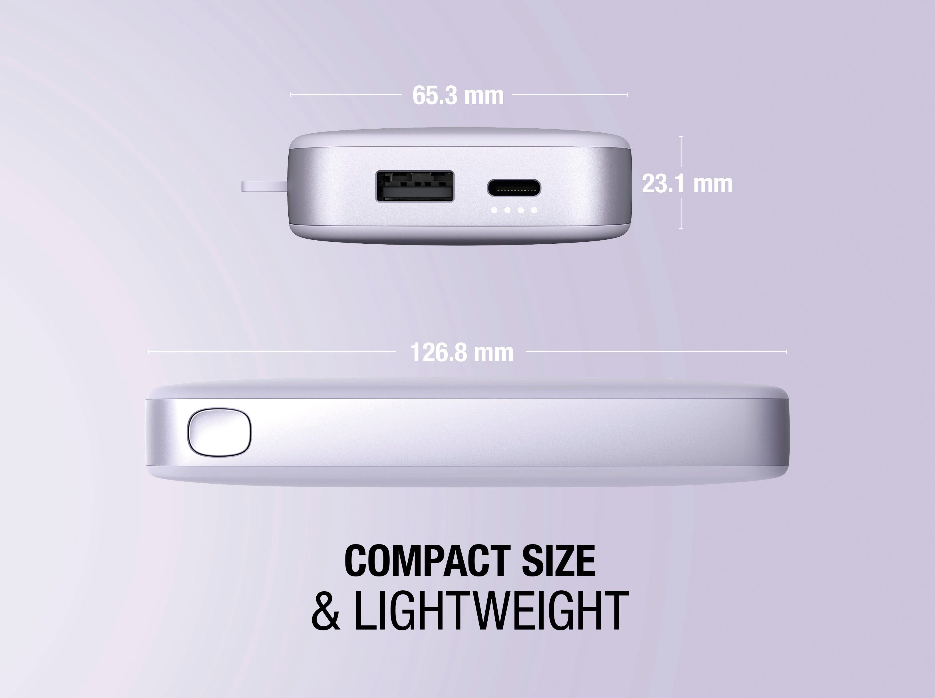 Fresh´n Rebel & USB-C, 20W mit lila PD Charge 12000mAh Ultra Fast Pack Power Powerbank