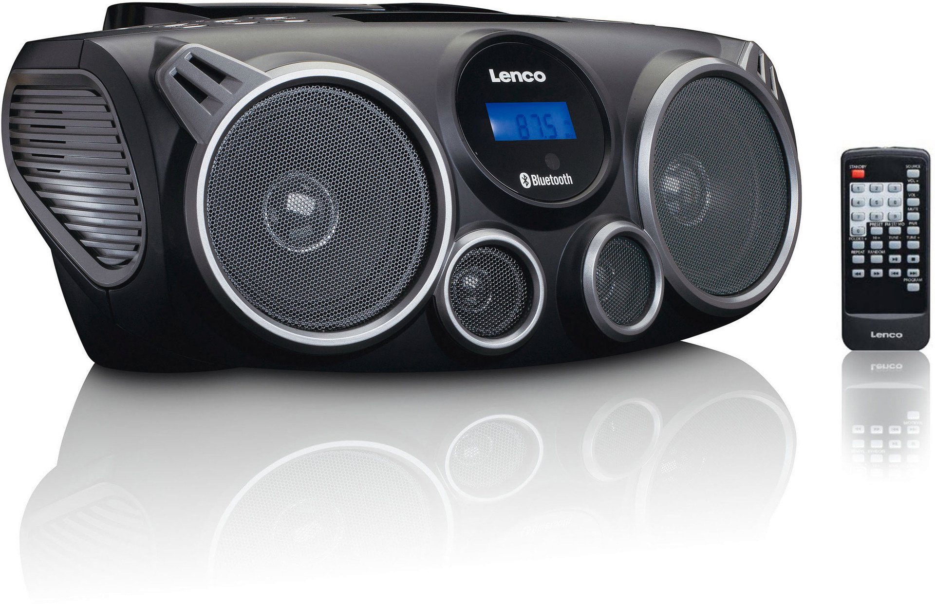 Radio MP3, Lenco mit Radio USB BT, SCD-100BK CD, (FM-Tuner)