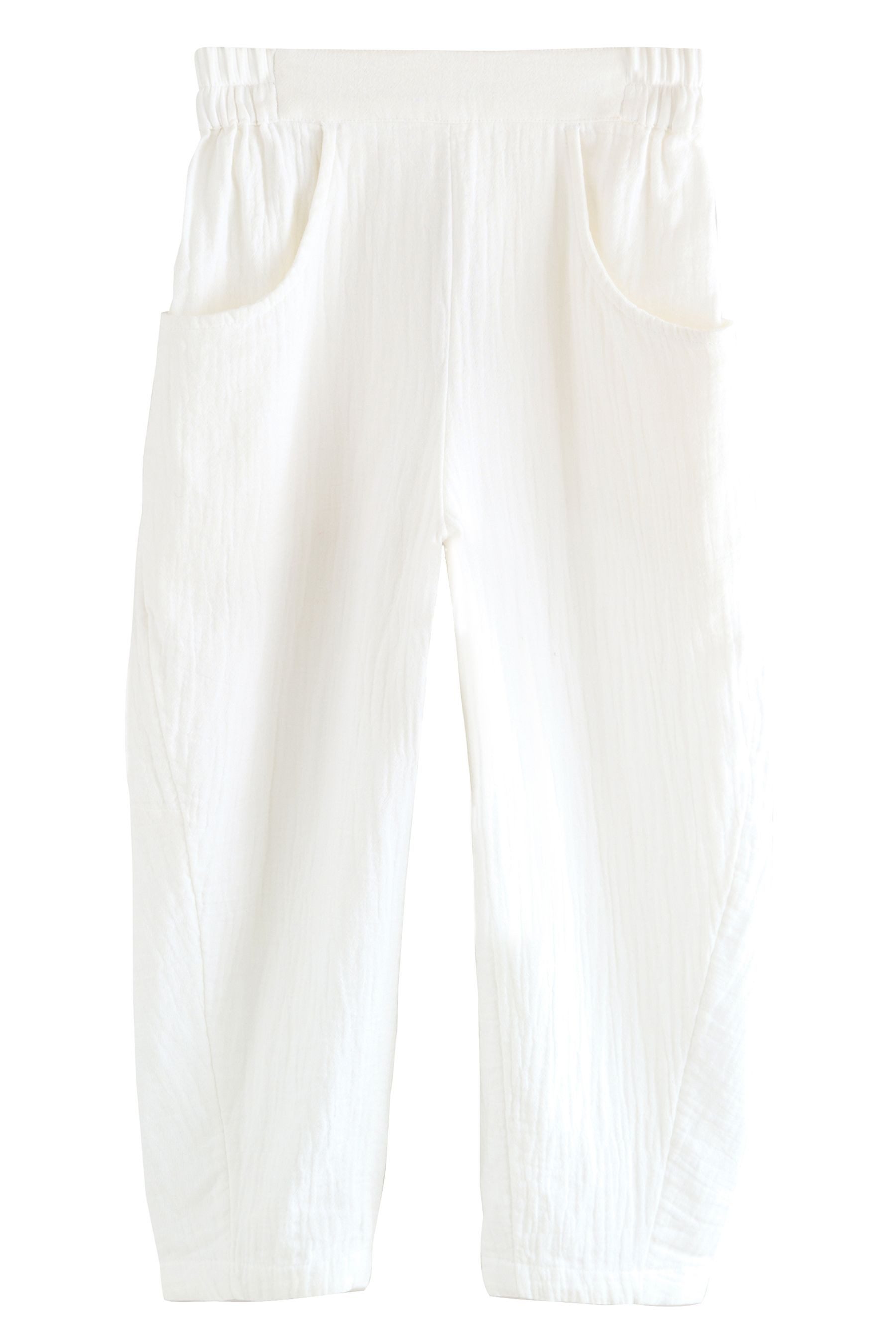 Next Schlupfhose Schlupfhoe mit Barrel-Bein aus 100 % Baumwolle (1-tlg)