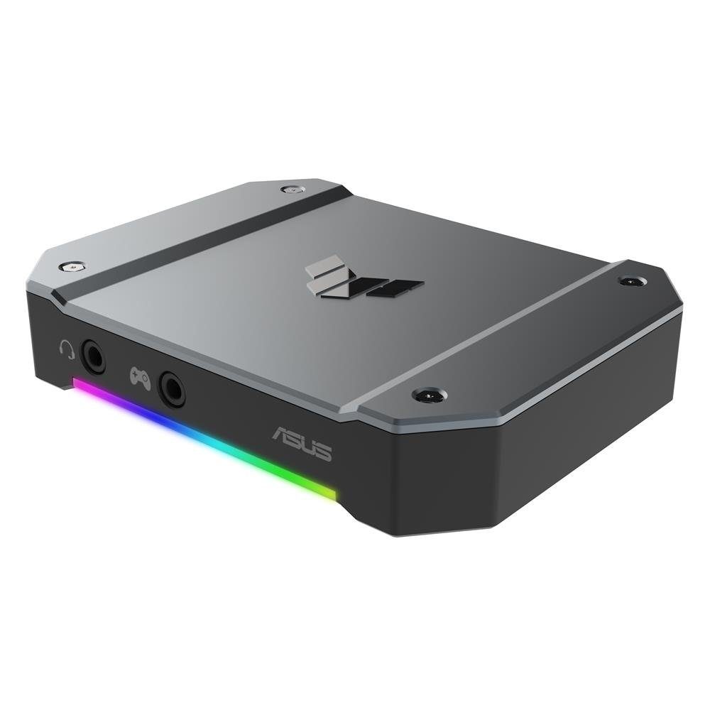 Design, St., Plug-and-Play), zu zu Asus RGB, (CU4K30), Box 2x silber (1 bis 3,5mm-Anschluss, Gaming kompaktes 240Hz, bis Capture 4K, Streaming-Box TUF