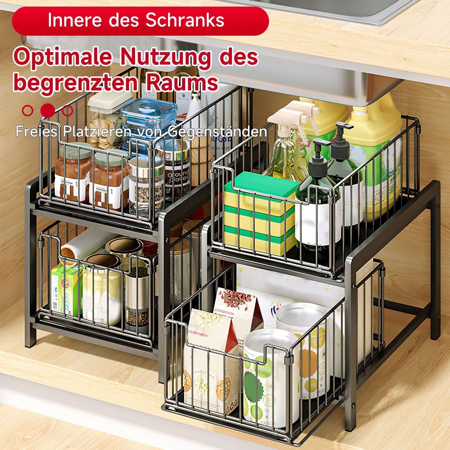 Refined Living Ablageregal küchenschrank organizer mit günstig online kaufen