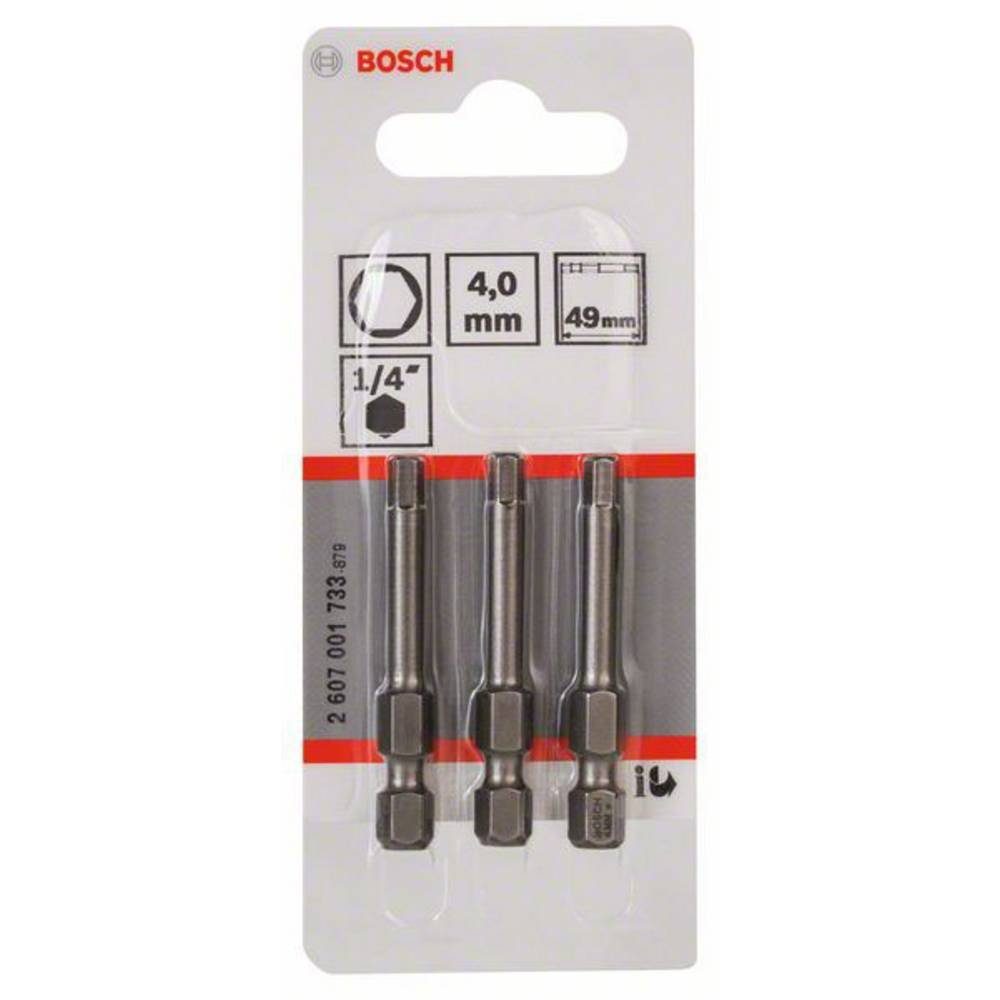 Thumbnail - BOSCH Sechskant-Bit Schrauberbit Extra-Hart HEX 4, 49 mm, 3er-Pack