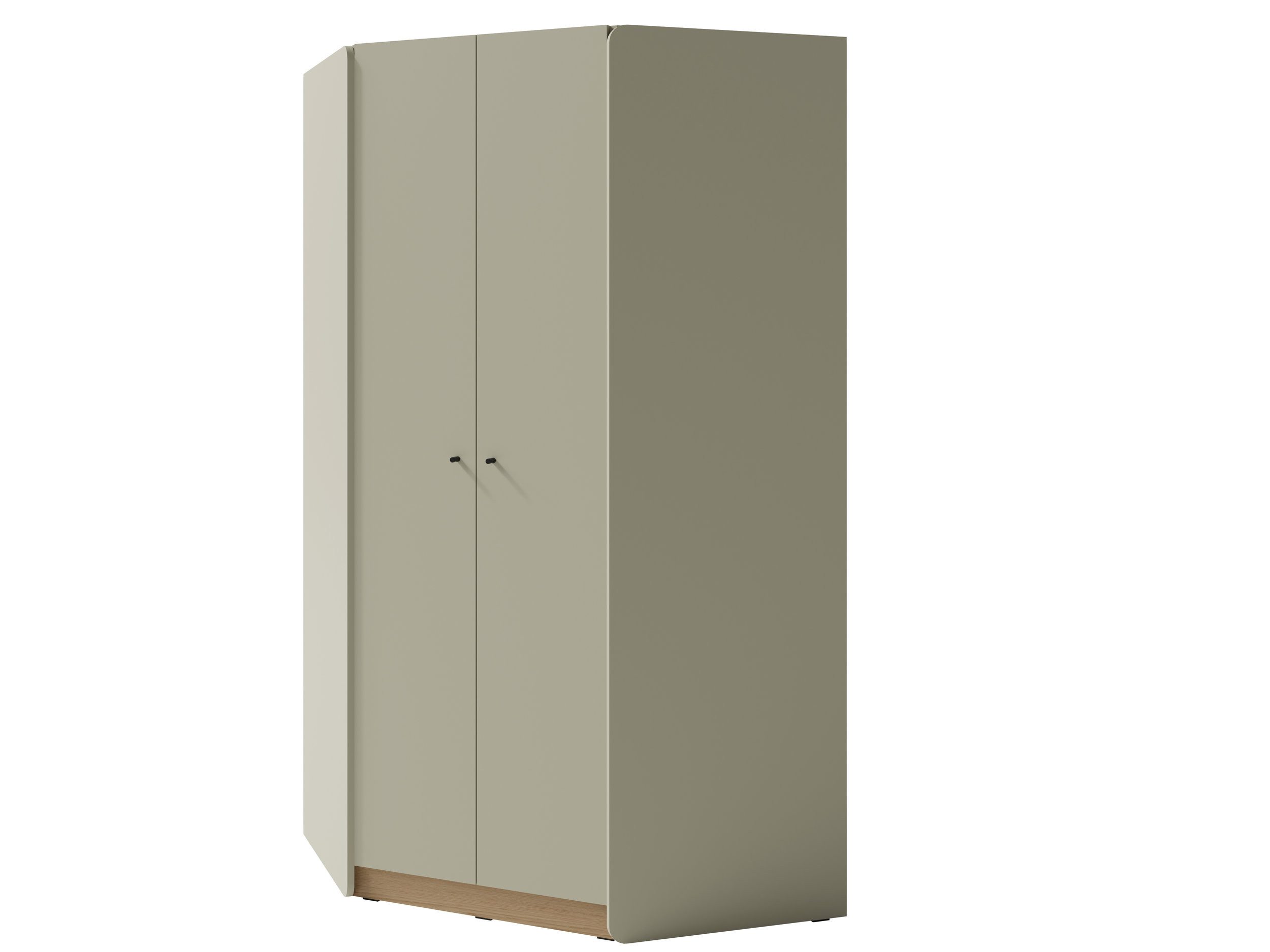 Masseno Drehtürenschrank VETTA 95 cm Kleiderschrank 2 Türen und Schubladen Eichefarben