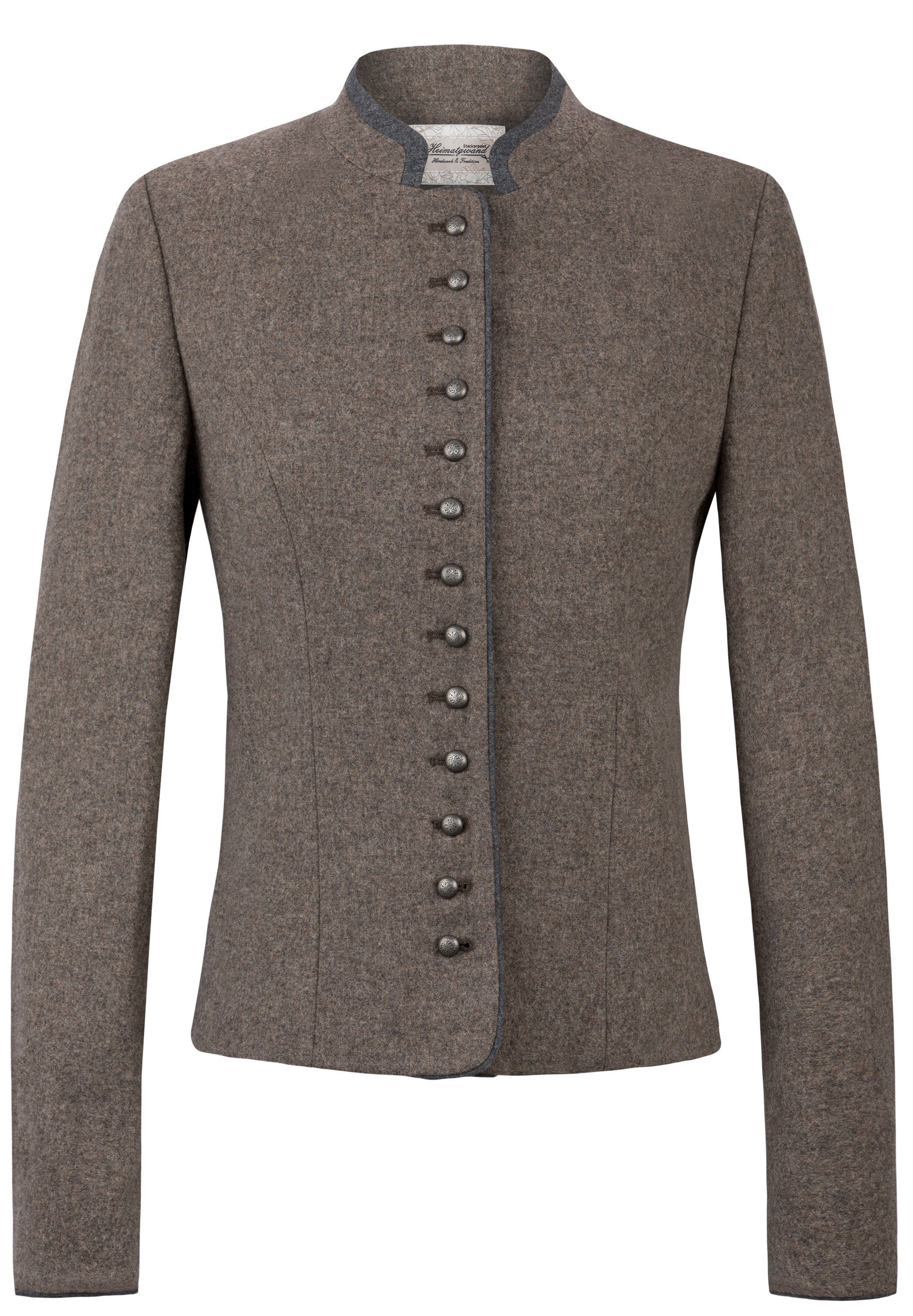 Veste Traditionnelle Rupert Pour Homme - Loden Chiné, Col En Velours, Boutons Corne - Coupe Droite, Style Tyrolien élégant