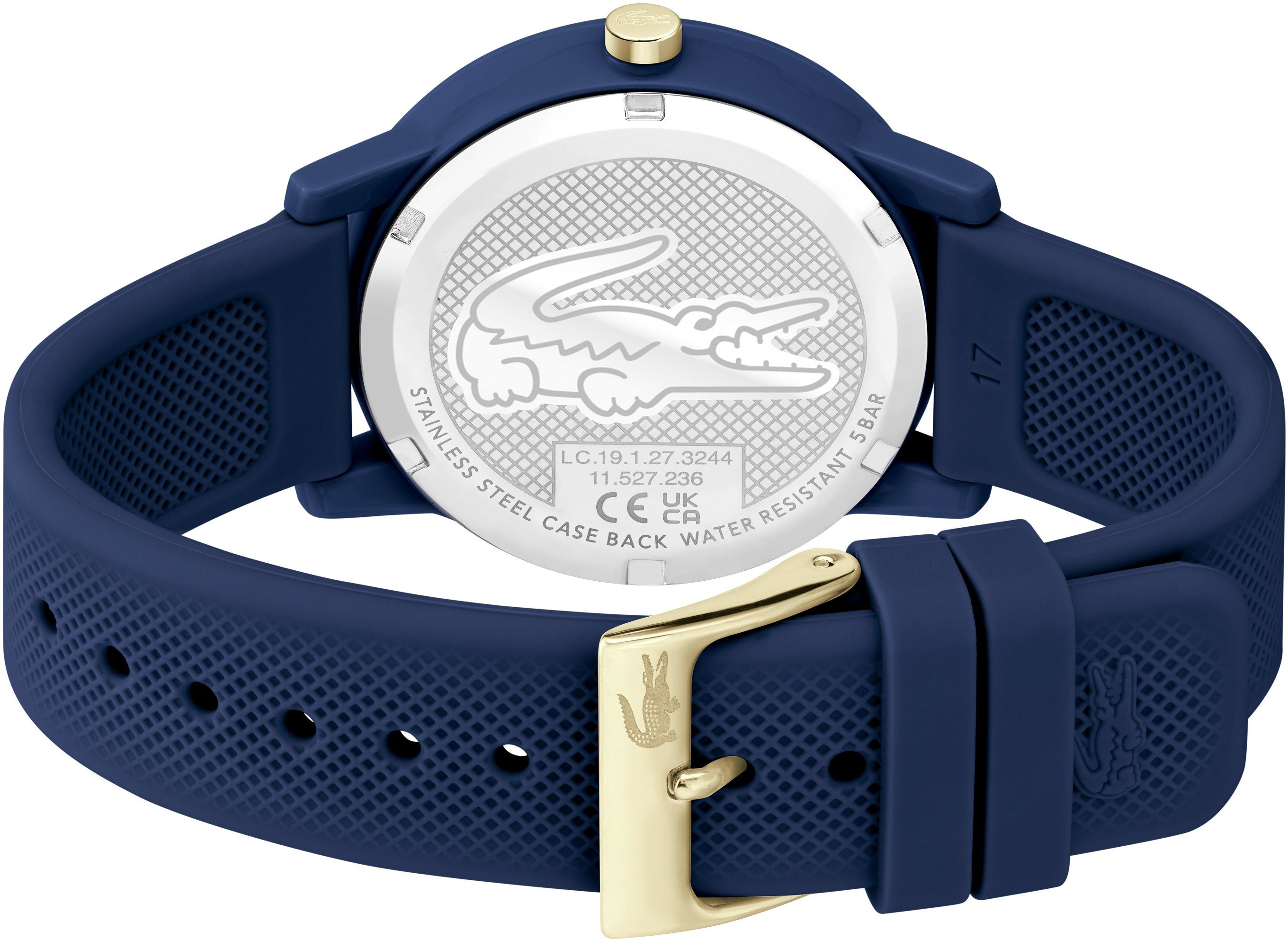 Lacoste Quarzuhr LACOSTE 12.12 LADIES 2001271, Armbanduhr, Damenuhr, Mineralglas, analog, Silikonarmband