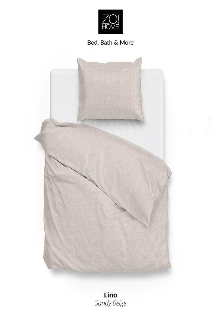 Bettwäsche Zo! Home Cotton Bettwäsche 155x220 cm Lino Sandy beige natur meliert
