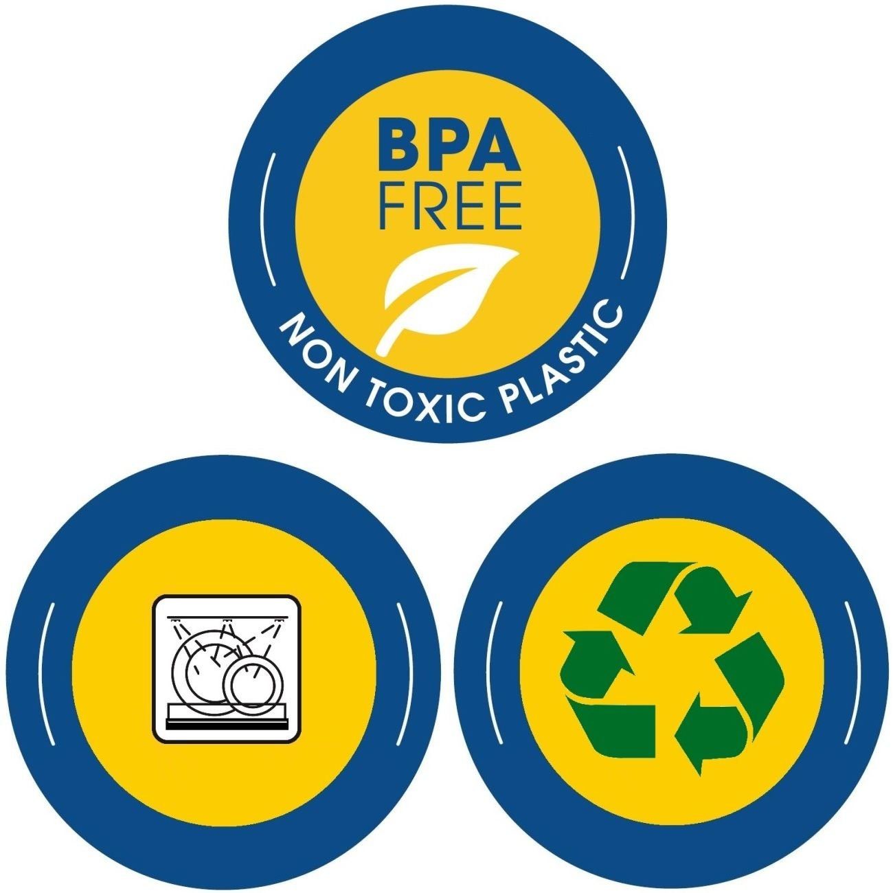 (BPA-frei), spülmaschinengeeignet, 900 mikrowellengeeignet, Müslischüssel 16 Plastikschale, cm, Ø ml, 10 (Vorteils-Set, Farbmix Engelland 10-tlg), PP-Kunststoff BPA-frei