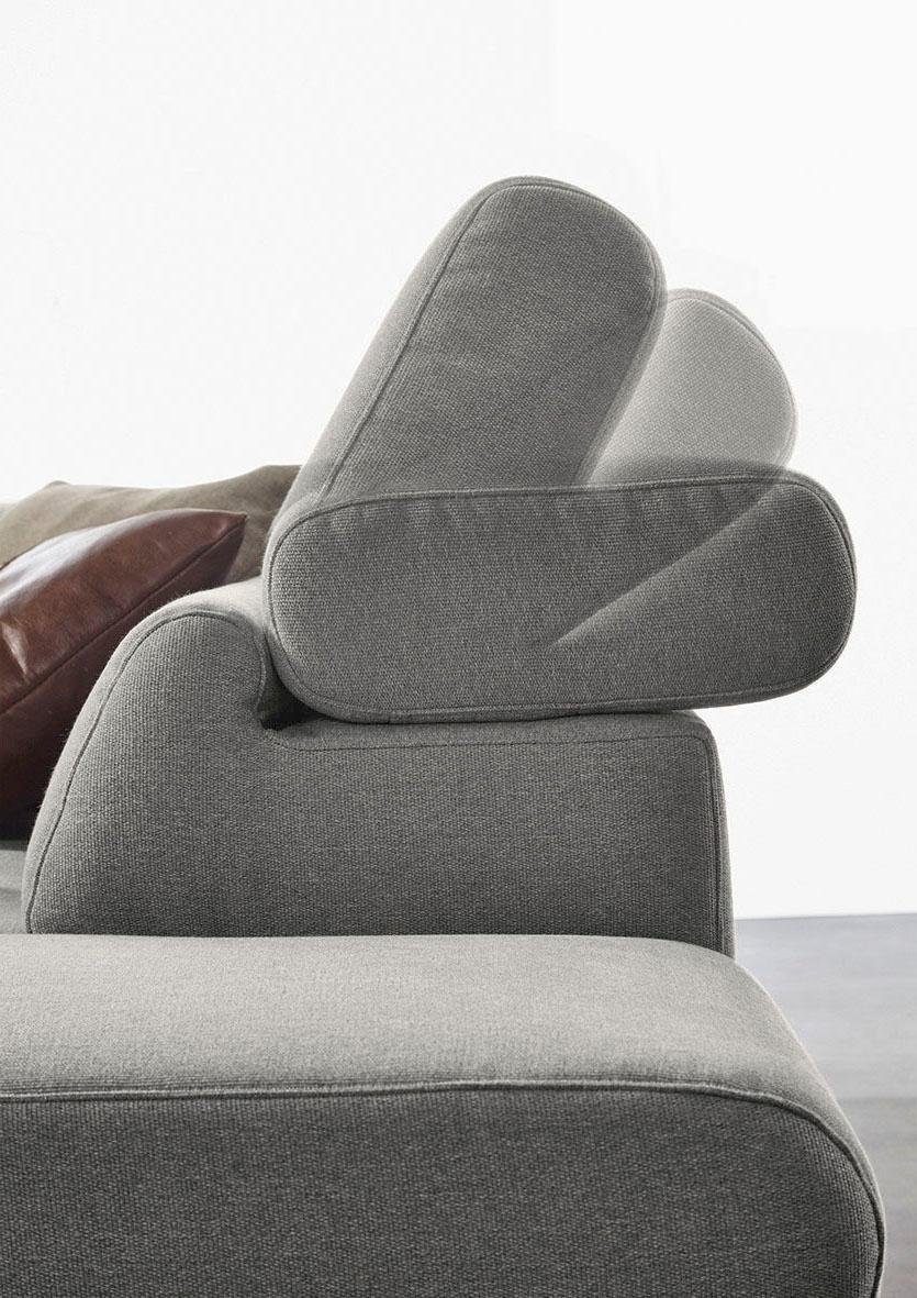 W.SCHILLIG Ecksofa finn, toller Sitzkomfort, L-Form, hochwertige Verarbeitungsdetails, German Design Award 2016, Fußgestell Chrom glänzend, Breite 281 cm