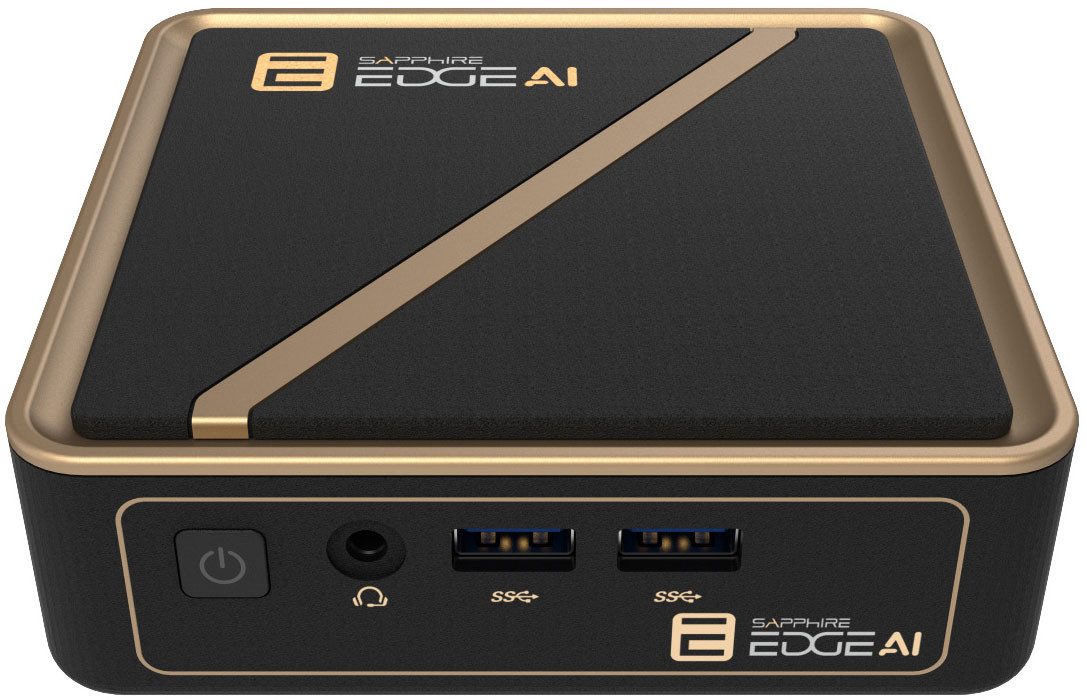 Sapphire EDGE AI 370 Barebone-PC (AMD Ryzen AI 9 HX 370, Radeon 890M, Luftkuhlung)