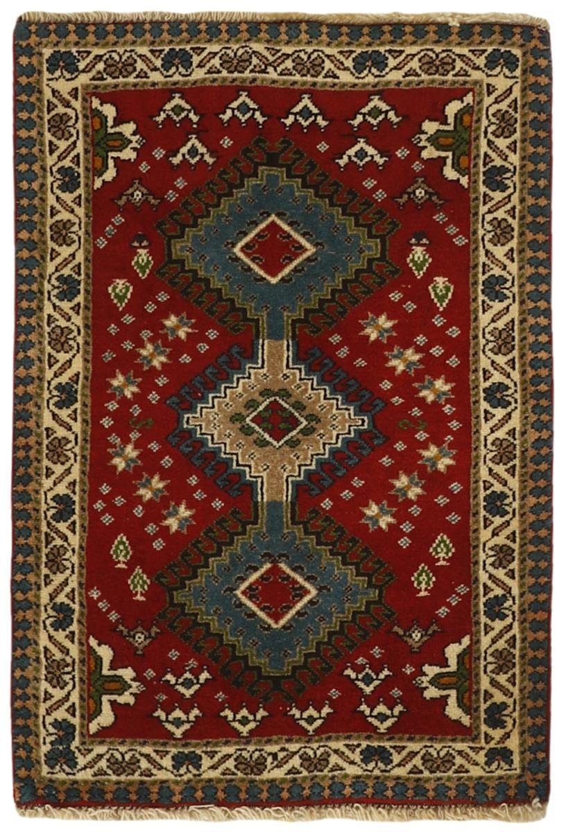 Orientteppich Yalameh 61x91 Handgeknüpfter Orientteppich / Perserteppich, Nain Trading, rechteckig, Höhe: 12 mm