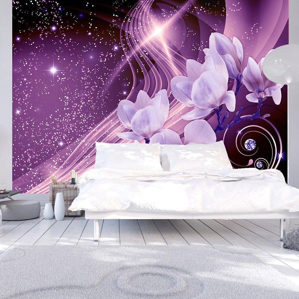 KUNSTLOFT Vliestapete Purple Milky Way 0.98x0.7 m, halb-matt, matt, lichtbeständige Design Tapete