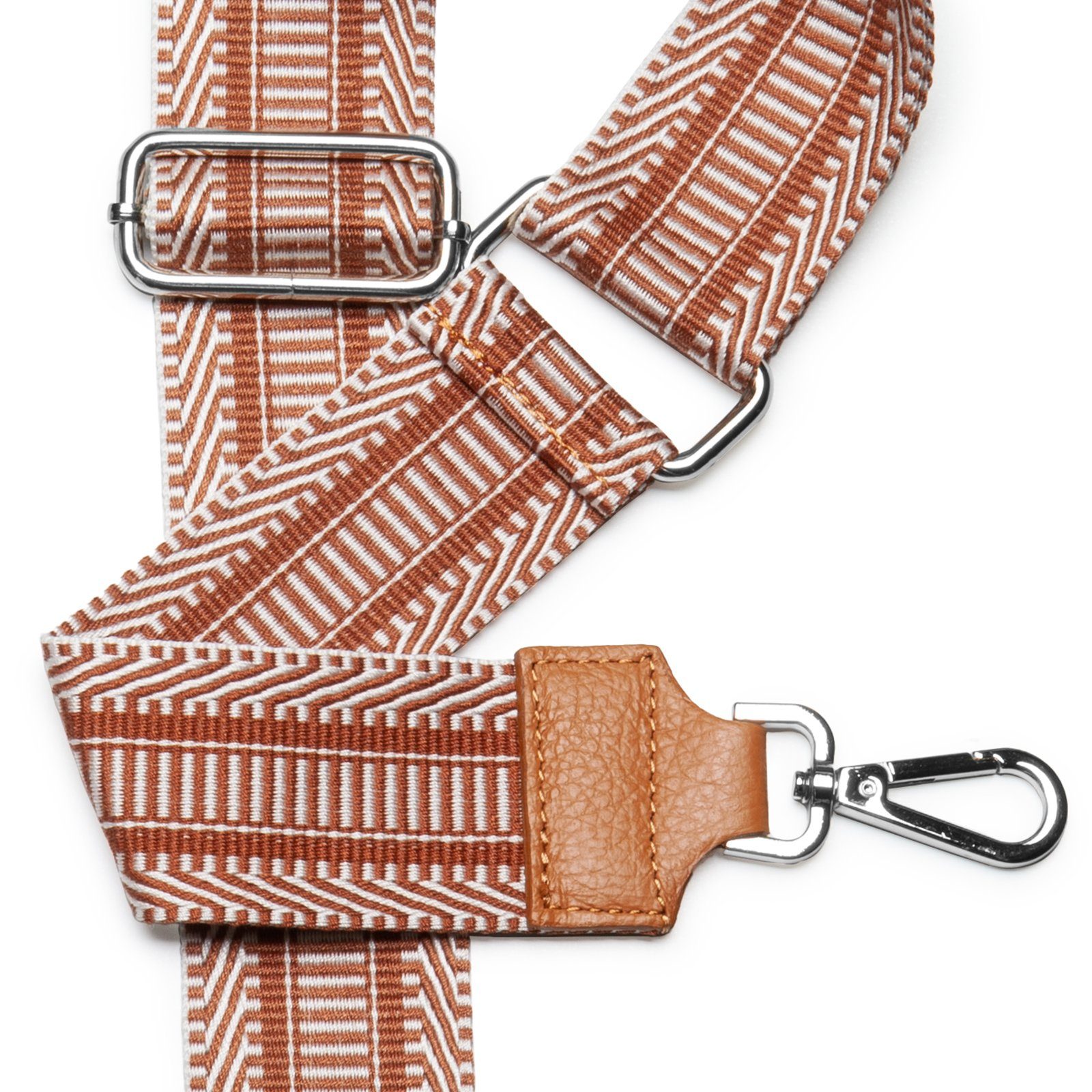 Caspar Schultertasche BSG01 Leder/Textil Schultergurt mit günstig online kaufen