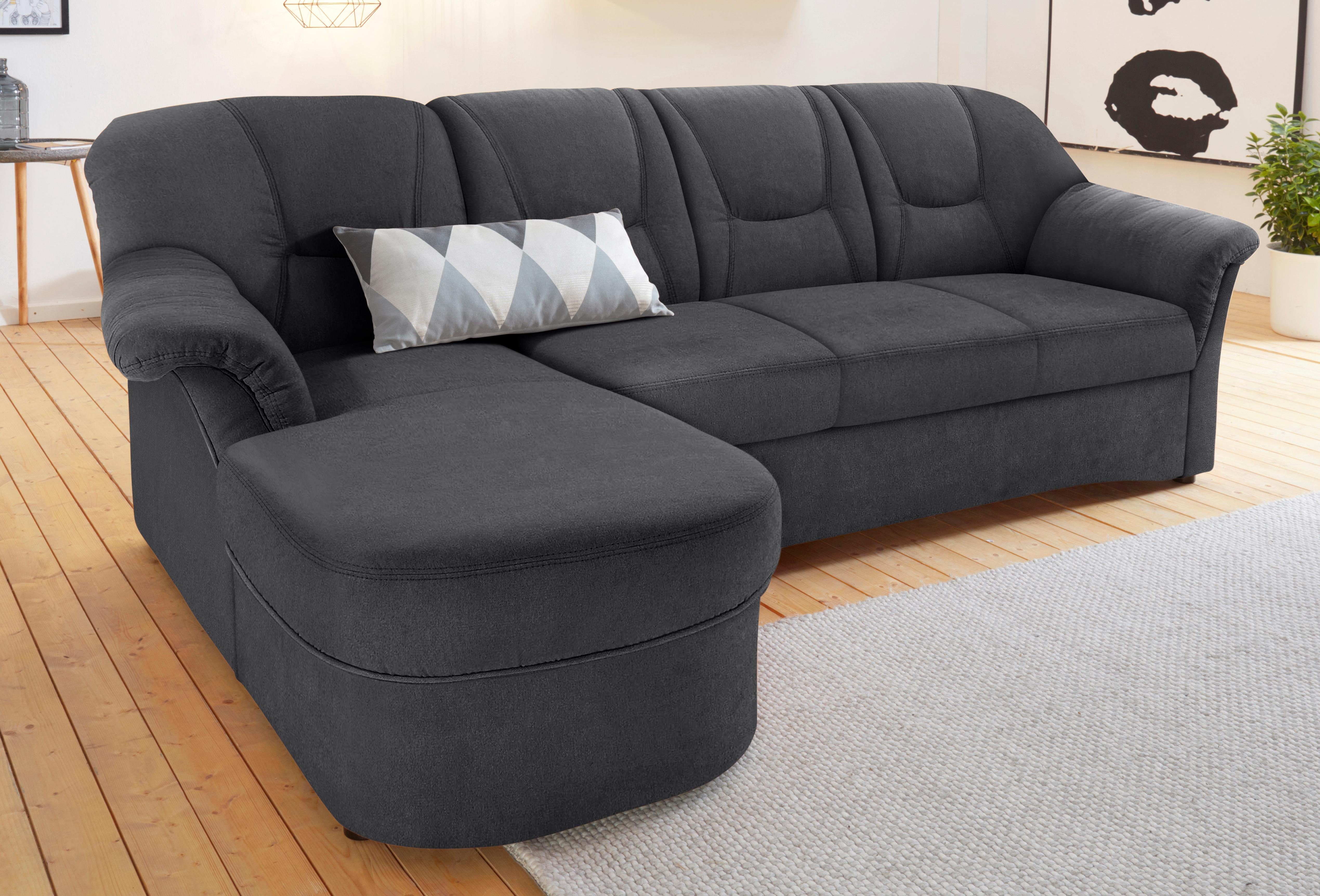 DOMO collection Ecksofa "Sarafina zeitlos und komfortabel, optional mit Fed günstig online kaufen