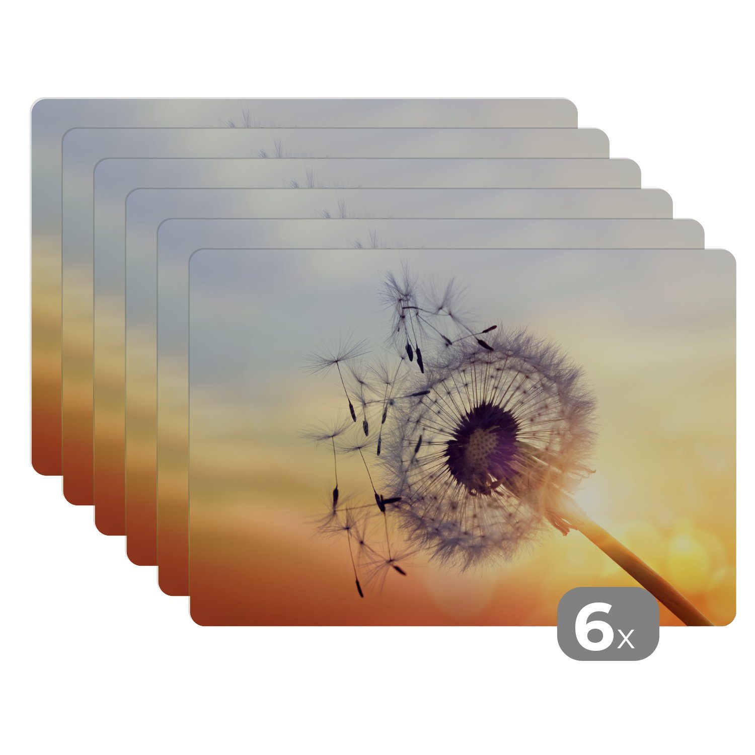 MuchoWow Platzset Löwenzahn, (6-St), Platzset, Platzdecken, günstig online kaufen