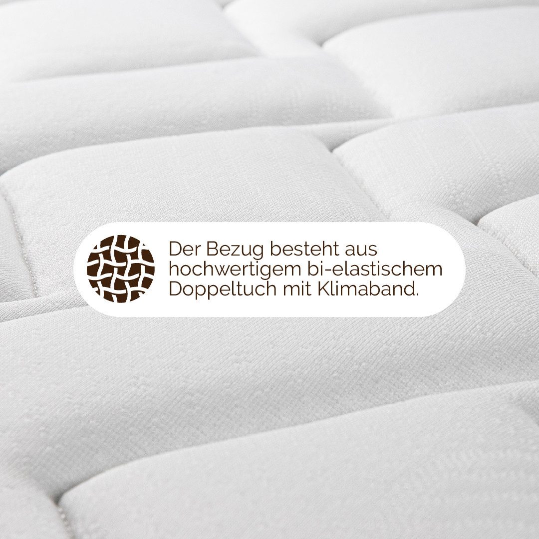 Komfortschaummatratze 23cm, Wave 3D, Wendematratze mit zwei Härtegraden, DI QUATTRO, 23 cm hoch, (1-tlg), Matratze in H2+H3 & H4+H5, 90x200, 140x200 und weitere – Bild 4 von 5