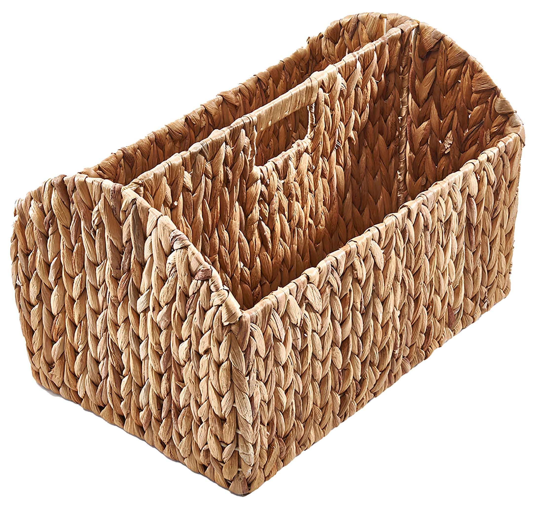 Kobolo Zeitungsständer Magazinhalter aus Wasserhyazinthe 2 Fächer