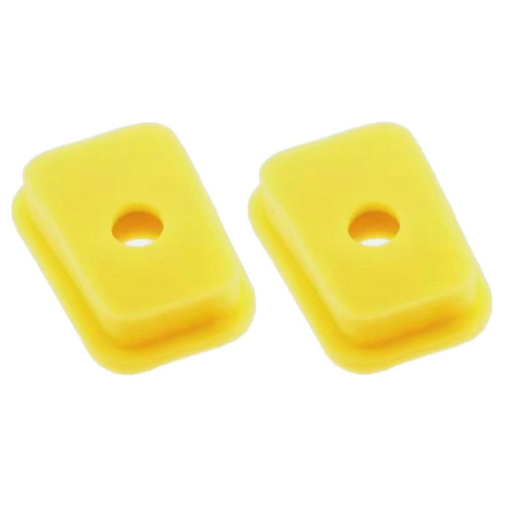 Trade-Shop Ersatzfilter Luftfilter 2x passend für Briggs & Stratton 6, 8, 10, 11, 13, 14 Serie, Zubehör für Rasenmäher-Kleinmotoren mit ca. 2–5 PS (horizontaler Kurbelwelle), Maße: ca. 135 x 110 x 35 mm / Material: Schaumstoff / Farbe: Gelb