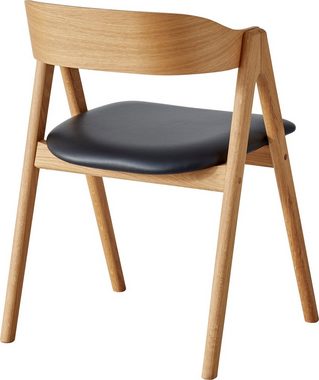 Hammel Furniture Holzstuhl Findahl by Hammel Mette (Set, 2 St), Massivholz, mit Sitz und Rückenpolster aus Leder